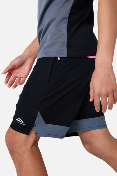 Boys Triathlon 4.0 Short - Black/Storm Grey/Cosmic Pink