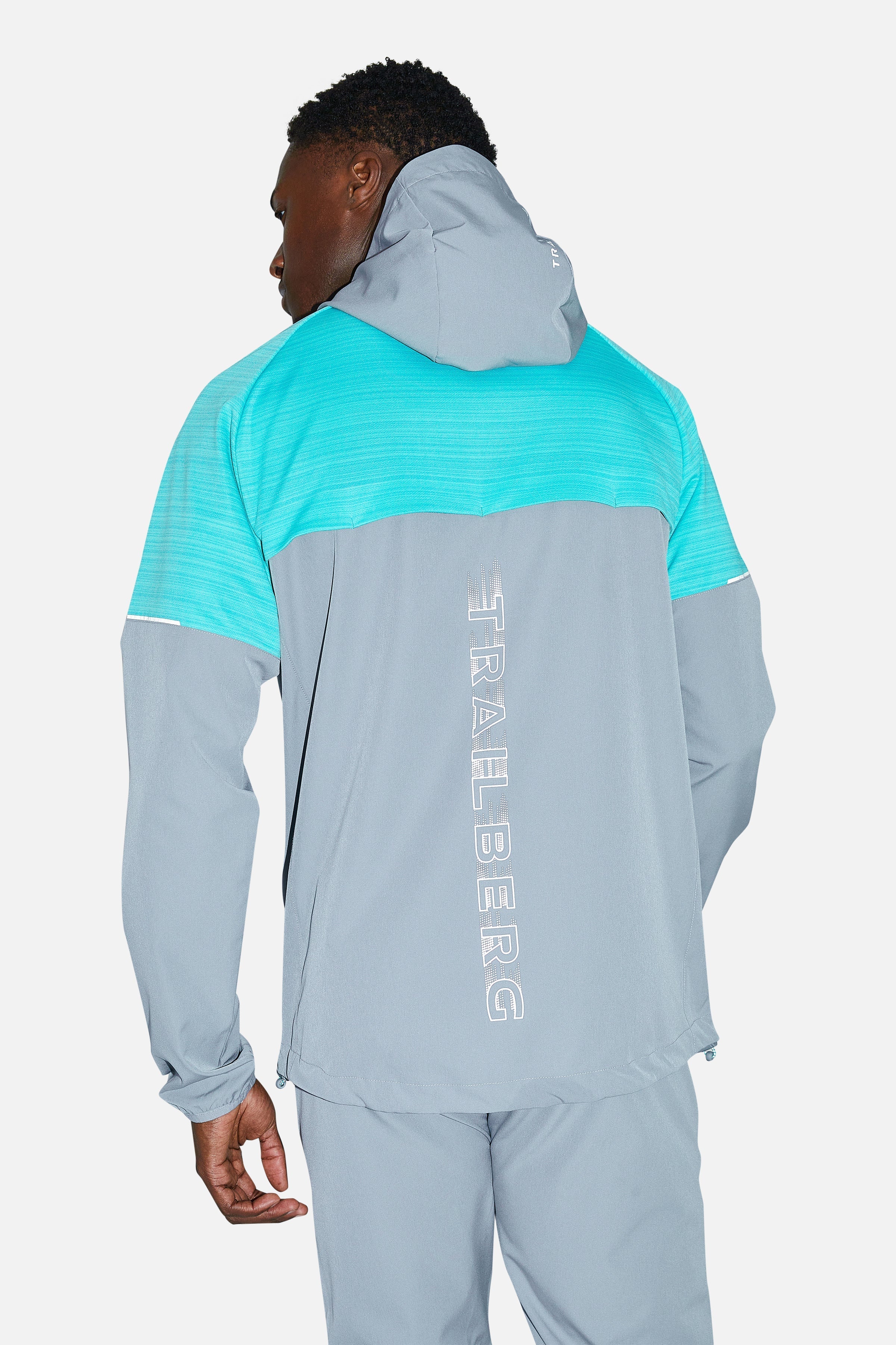 CLOUD AW24 HOOD - LIGHT GREY/TURQUOISE