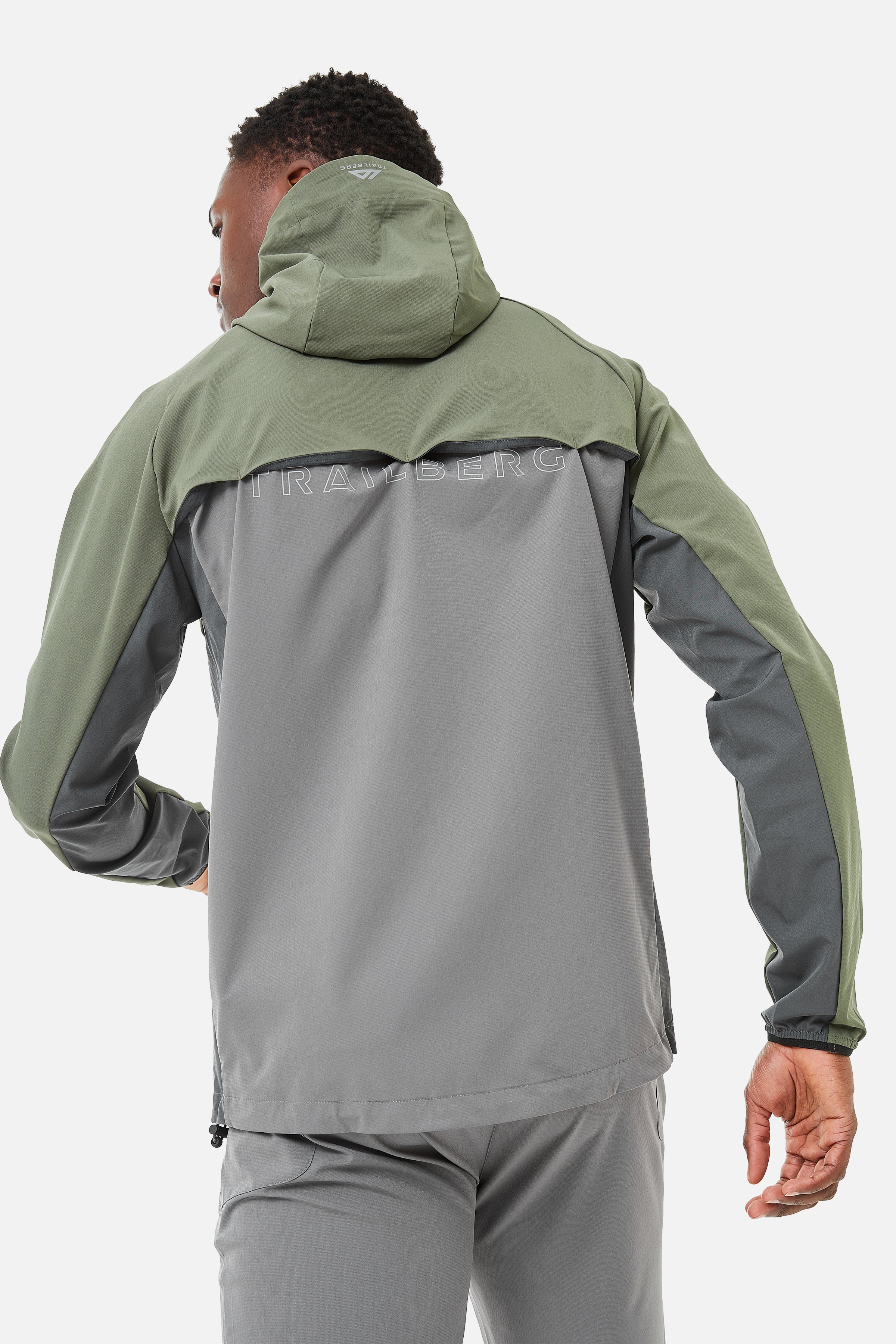 Tricolour Hood - Khaki/Grey