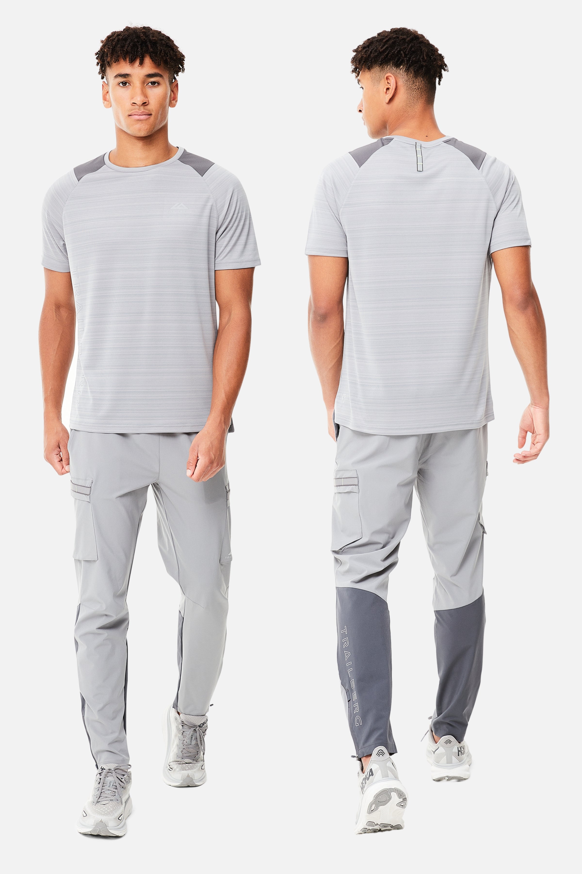 CONJUNTO DE CAMISETA Y PANTALÓN DE TRIATLÓN - GRIS/GRIS ANTRACITA