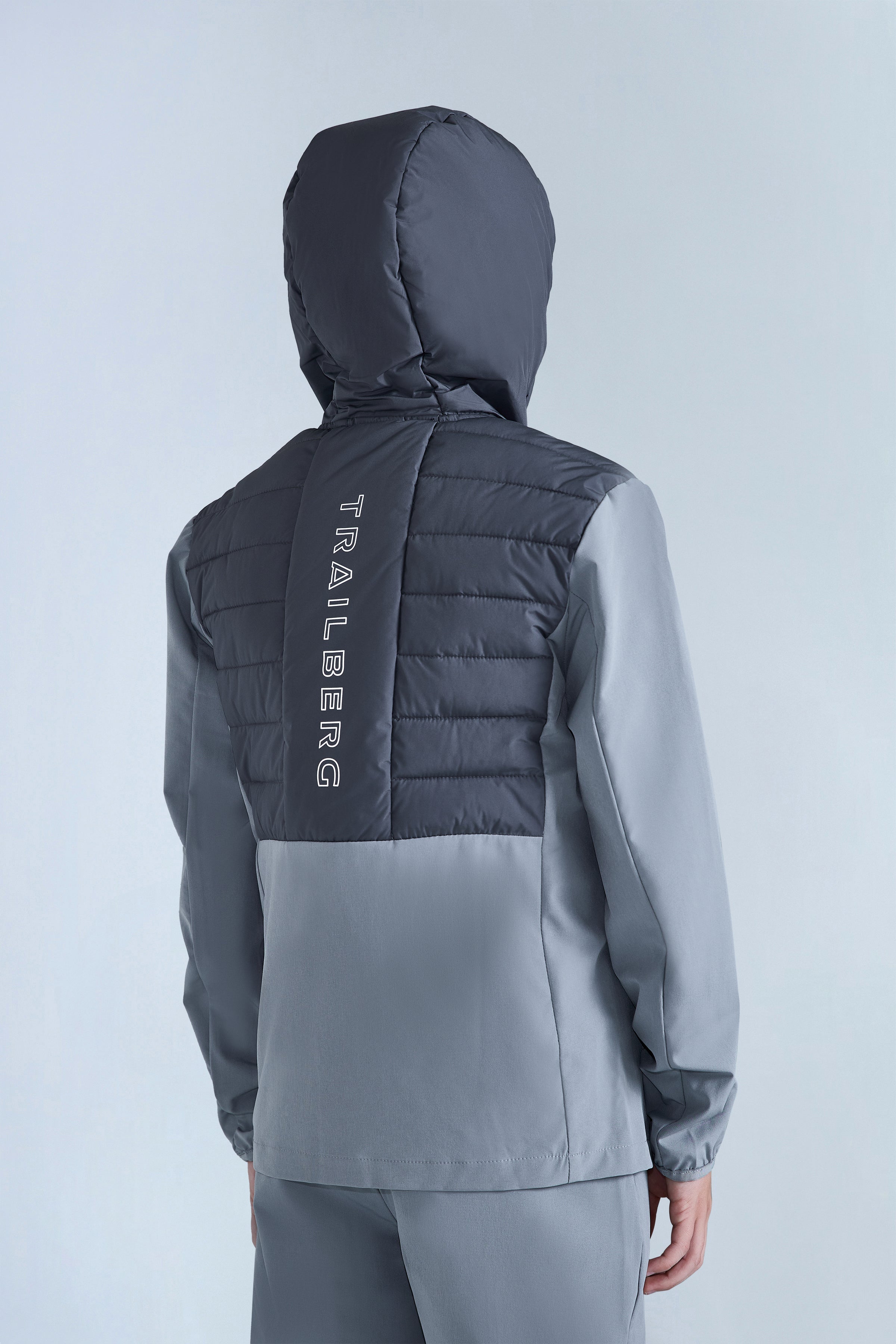 Boys Dune Hybrid Tracksuit - Moon Grey/Iron Grey