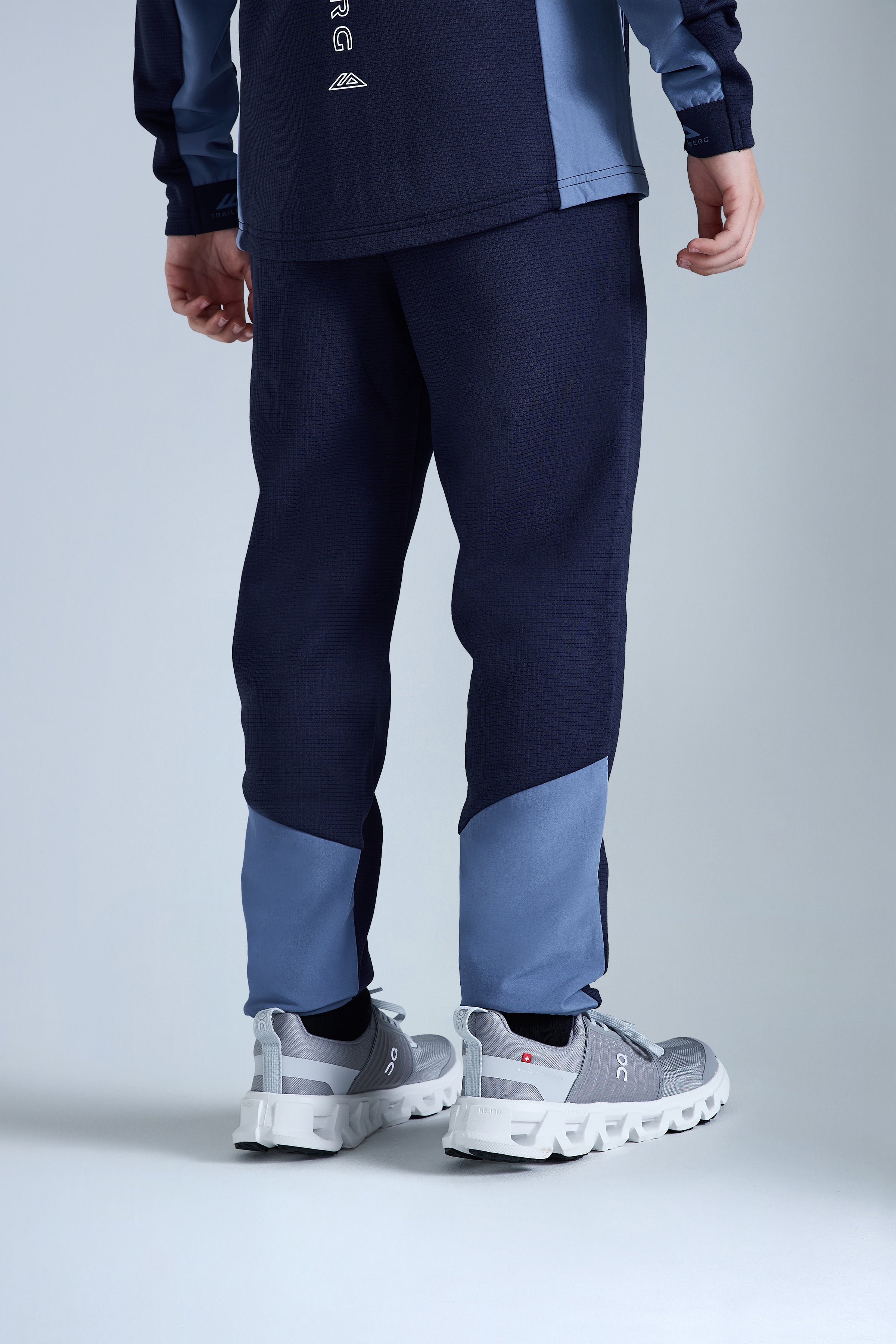 Boys Ice Gridded Fleece Tracksuit - Navy Blue/Blue Essence