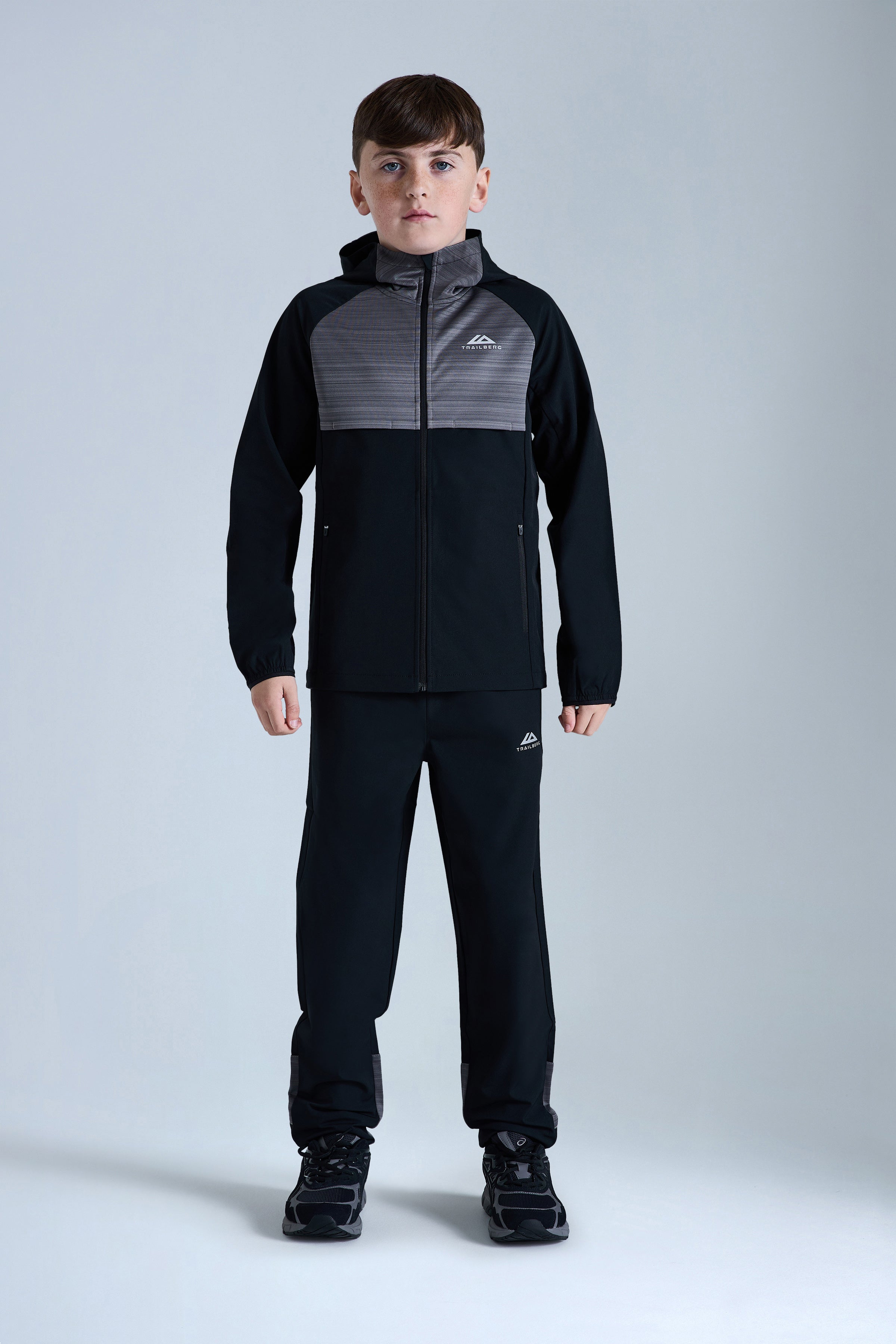 Boys Cloud 2.0 Woven Tracksuit - Black/Urban Smoke