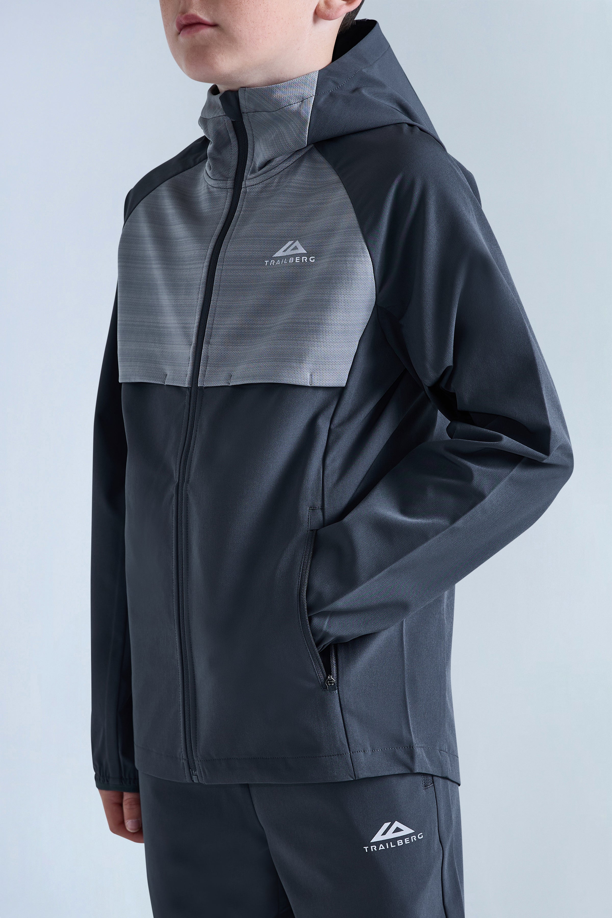 Boys Cloud 2.0 Woven Tracksuit - Iron Grey/Moon Grey