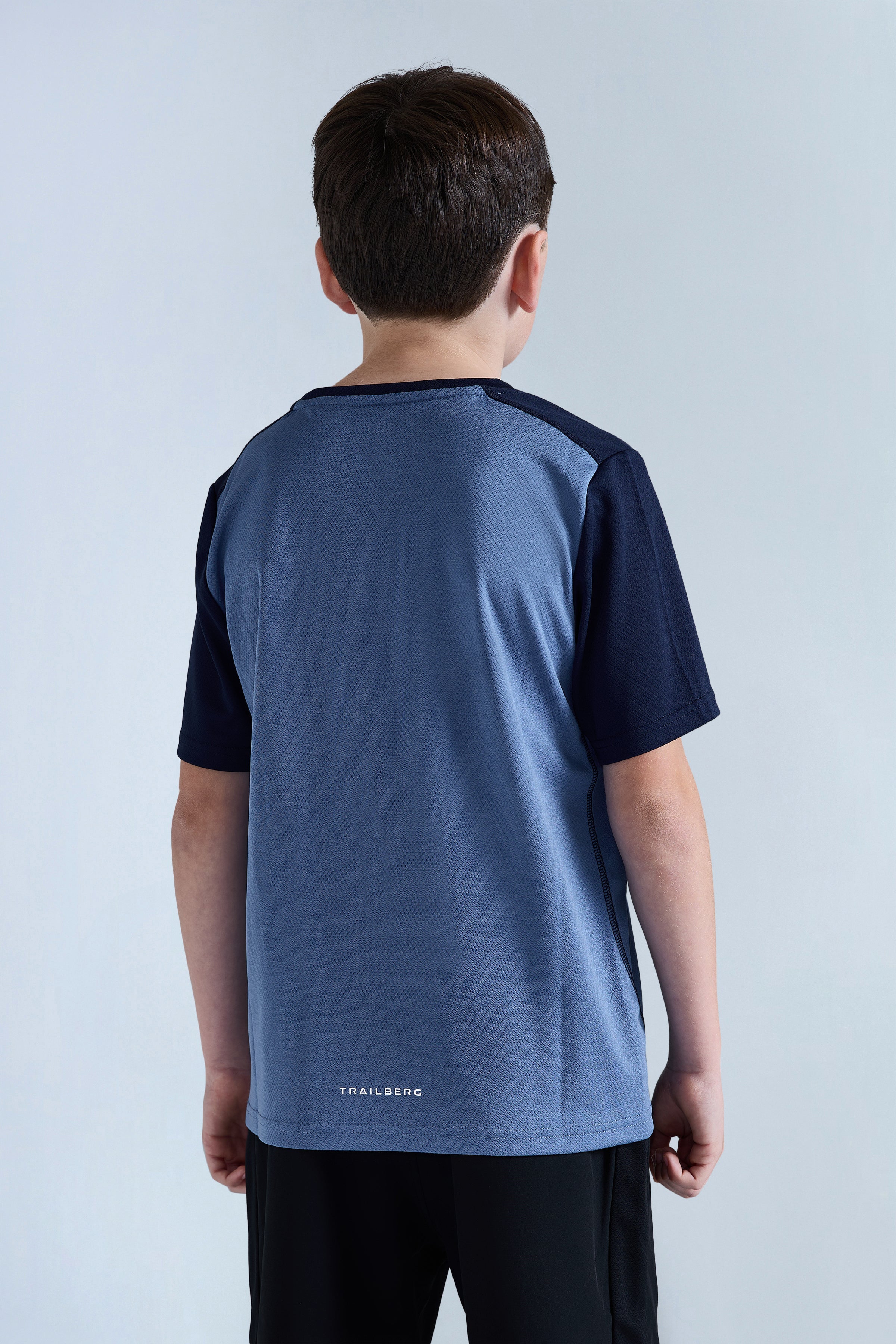Boys Essentials T-Shirt - Blue Essence/Navy Blue