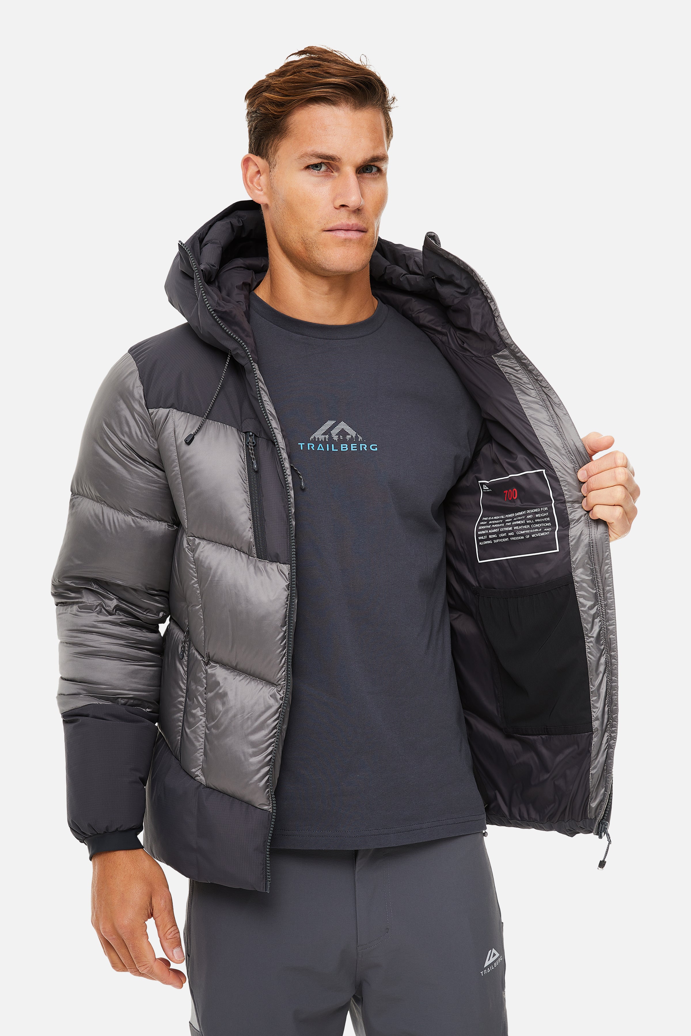 EIGER PUFFER - GREY/LIGHT GREY