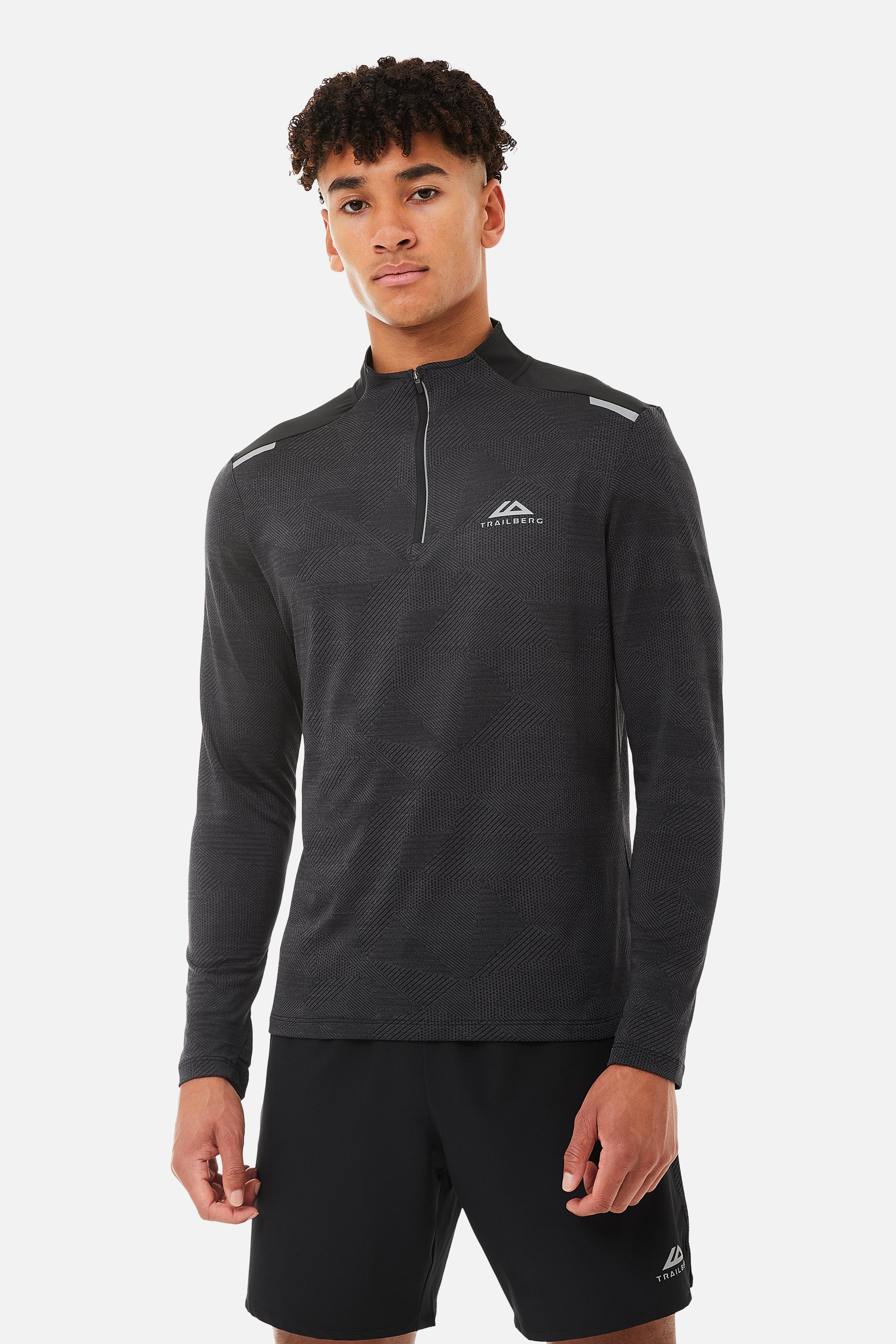 DIMENSION QUARTER ZIP - BLACK/GREY