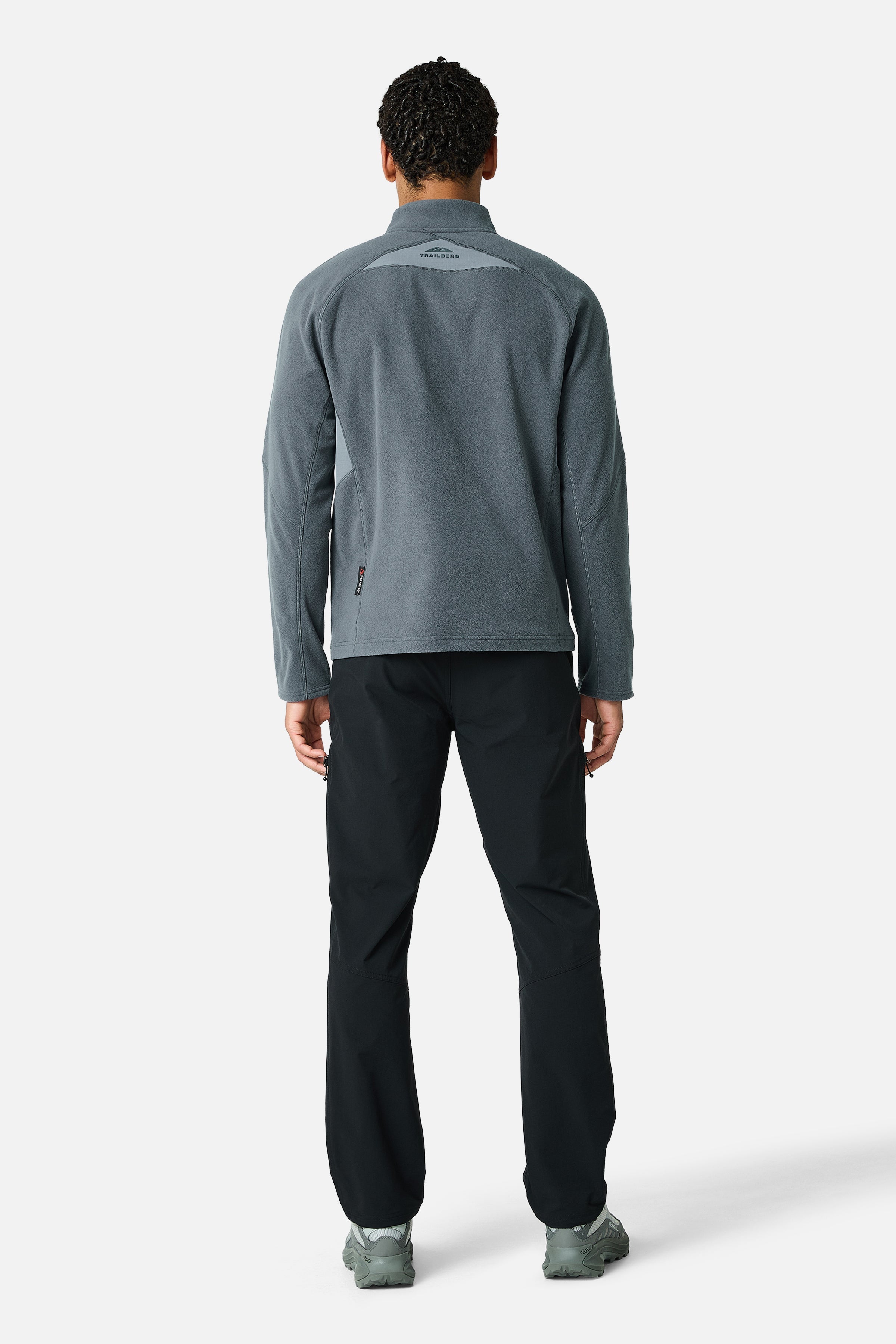 Driftmoor Polartec Fleece 1/4 Zip - Graphite Grey/Ash Grey/Blazing Red