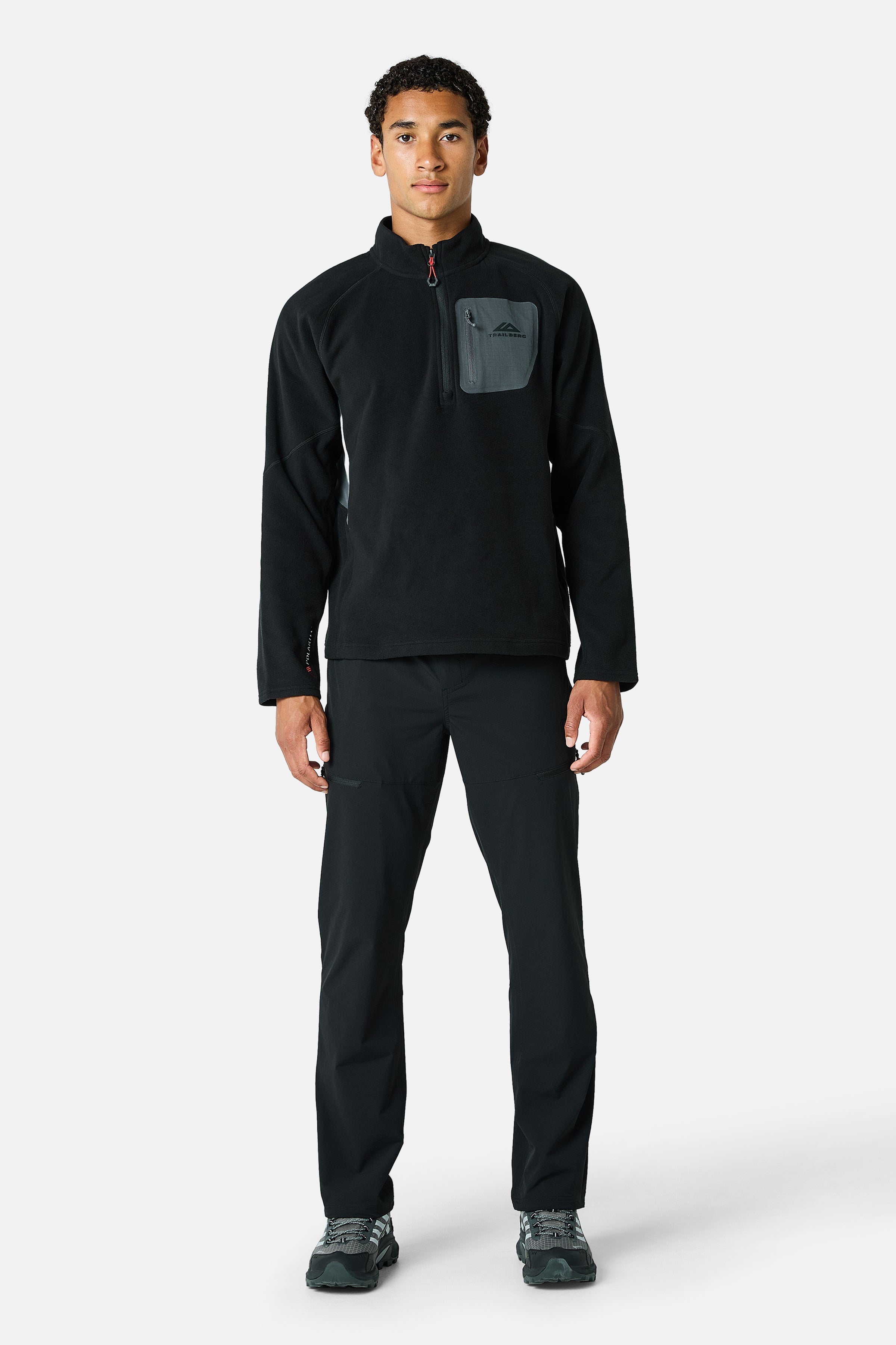 Driftmoor Polartec Fleece 1/4 Zip - Black/Volcano Grey/Blazing Red