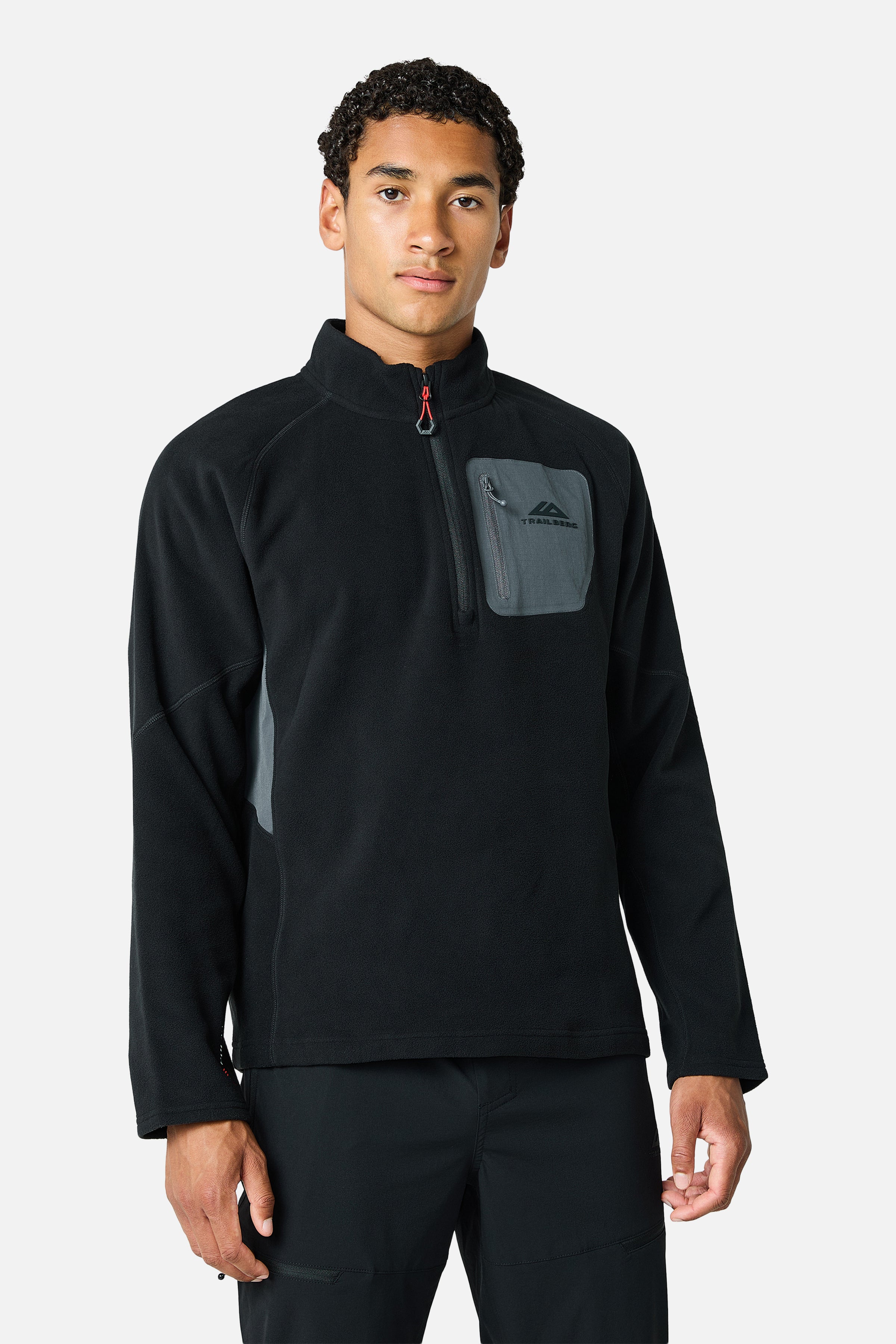 Driftmoor Polartec Fleece 1/4 Zip - Black/Volcano Grey/Blazing Red