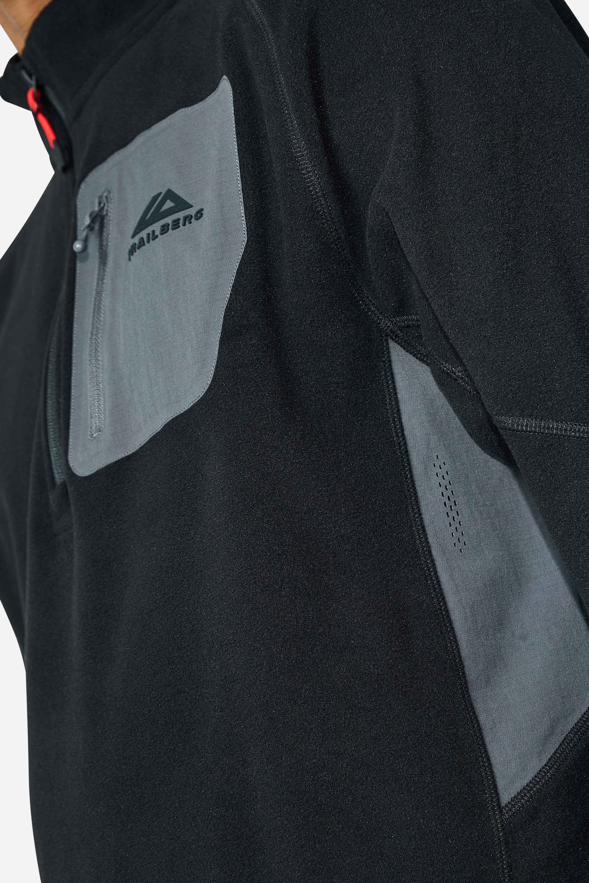Driftmoor Polartec Fleece 1/4 Zip - Black/Volcano Grey/Blazing Red