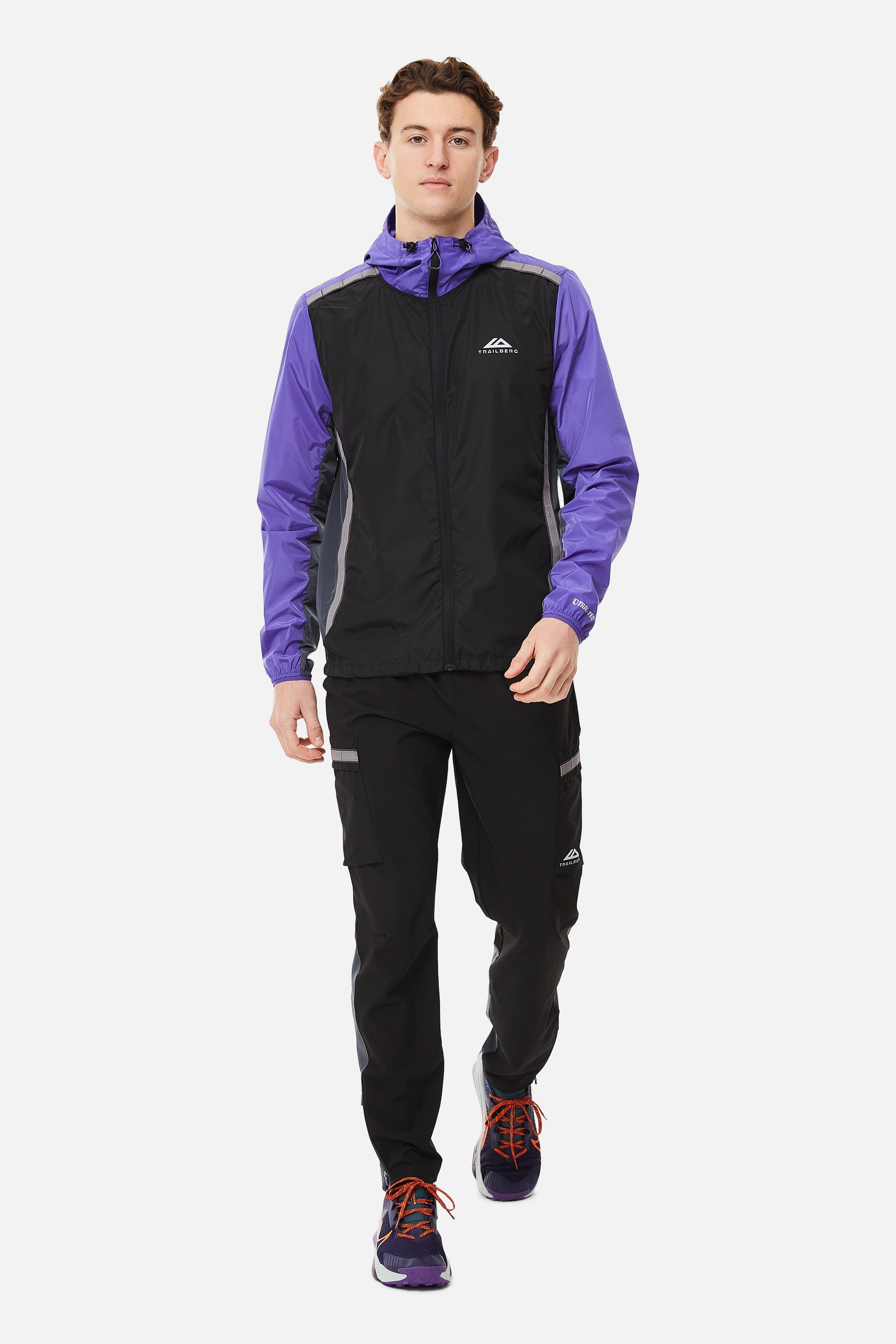 SS25 Triathlon Windbreaker - Black/Grey/Purple