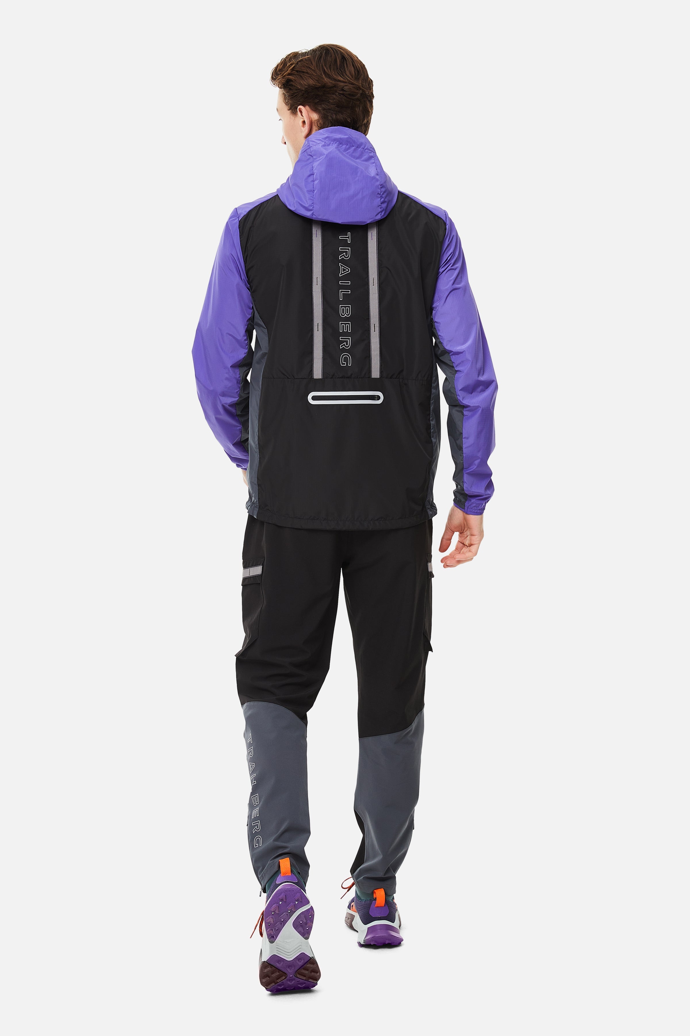 SS25 Triathlon Windbreaker - Black/Grey/Purple