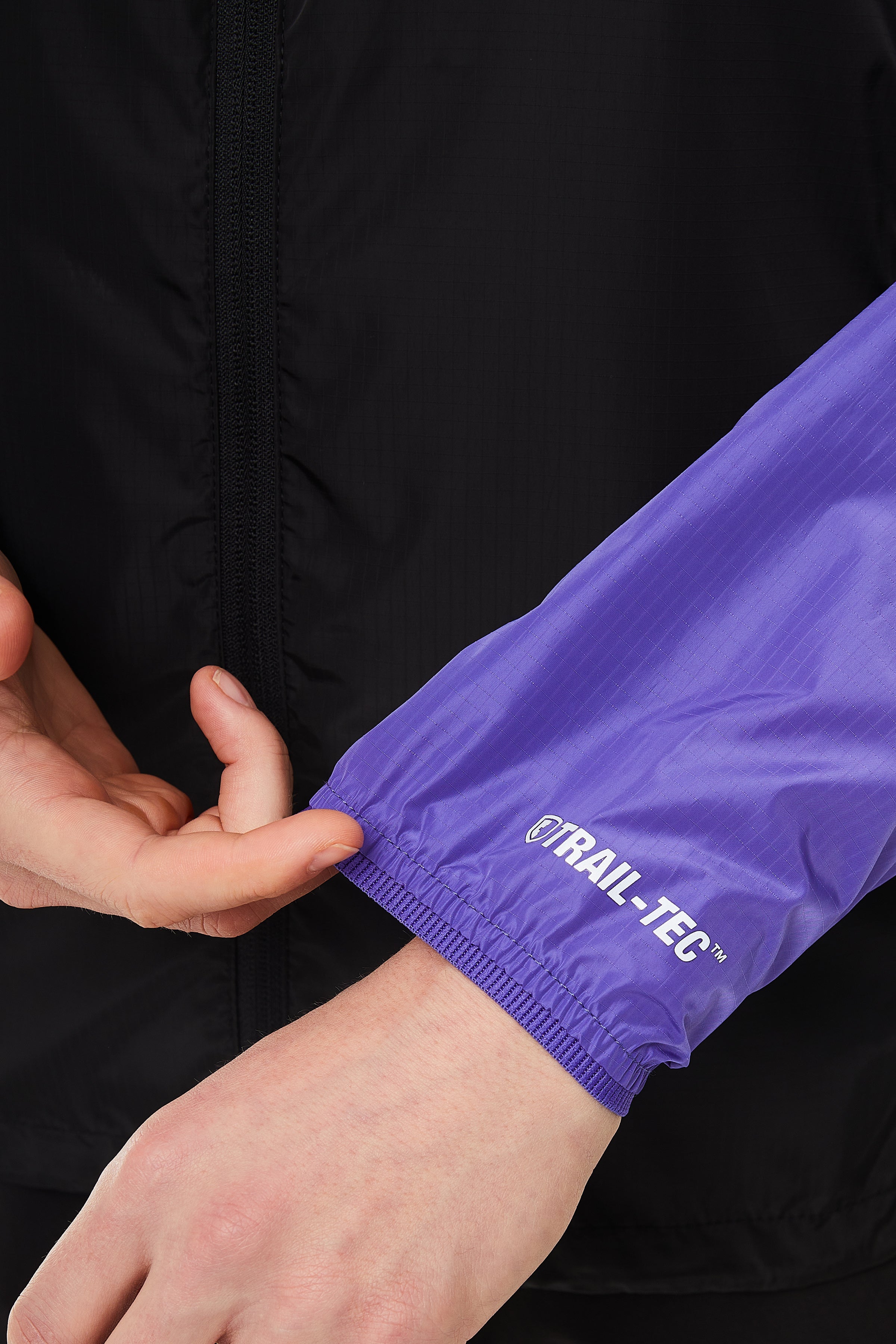 SS25 Triathlon Windbreaker - Black/Grey/Purple