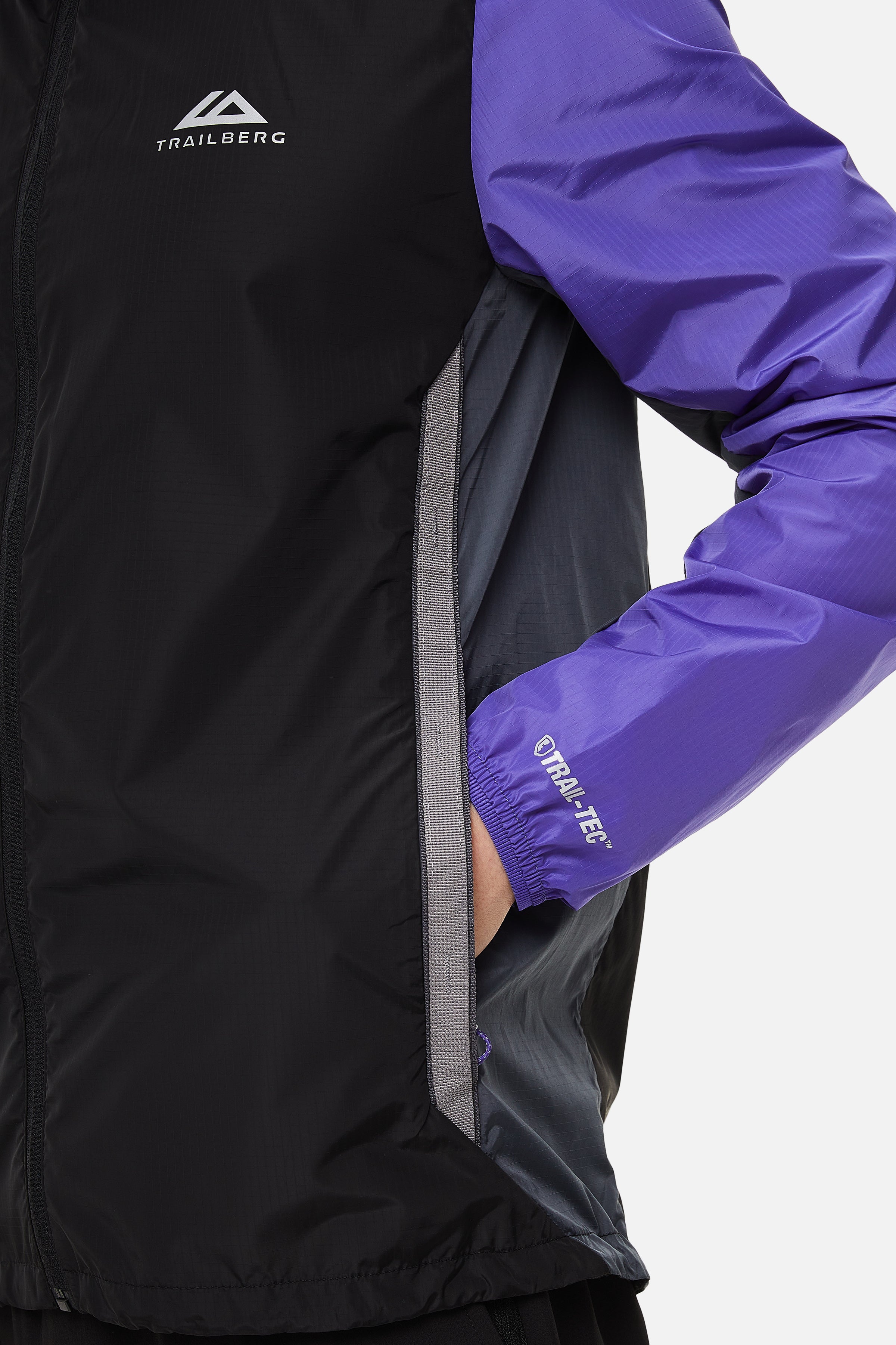 SS25 Triathlon Windbreaker - Black/Grey/Purple