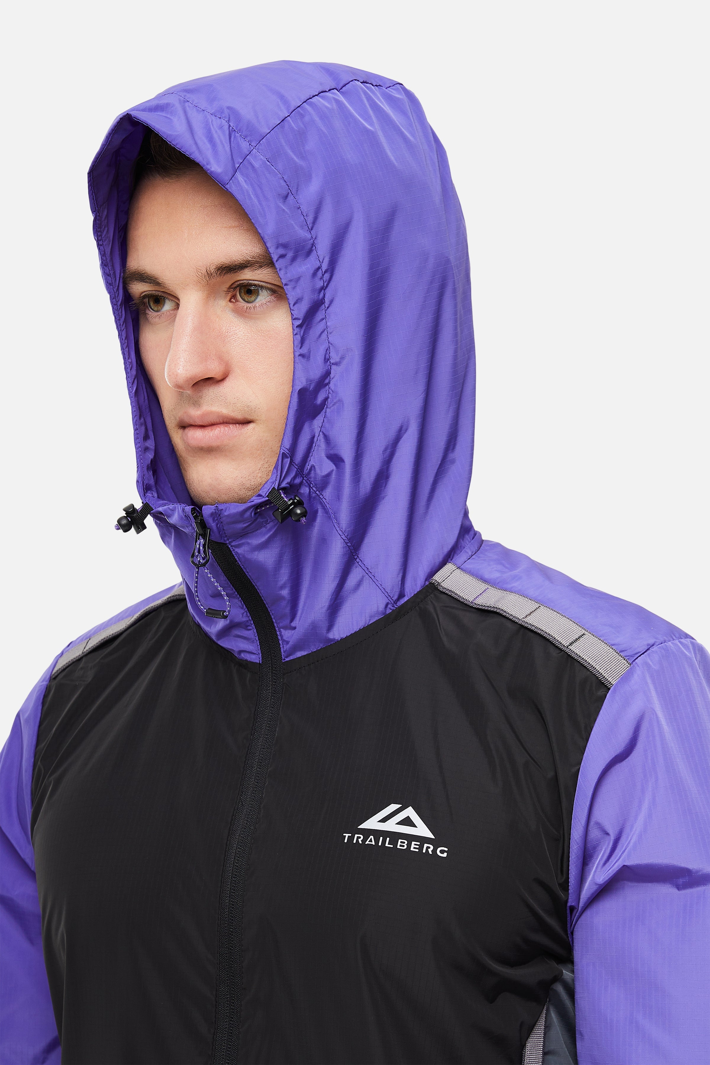 SS25 Triathlon Windbreaker - Black/Grey/Purple