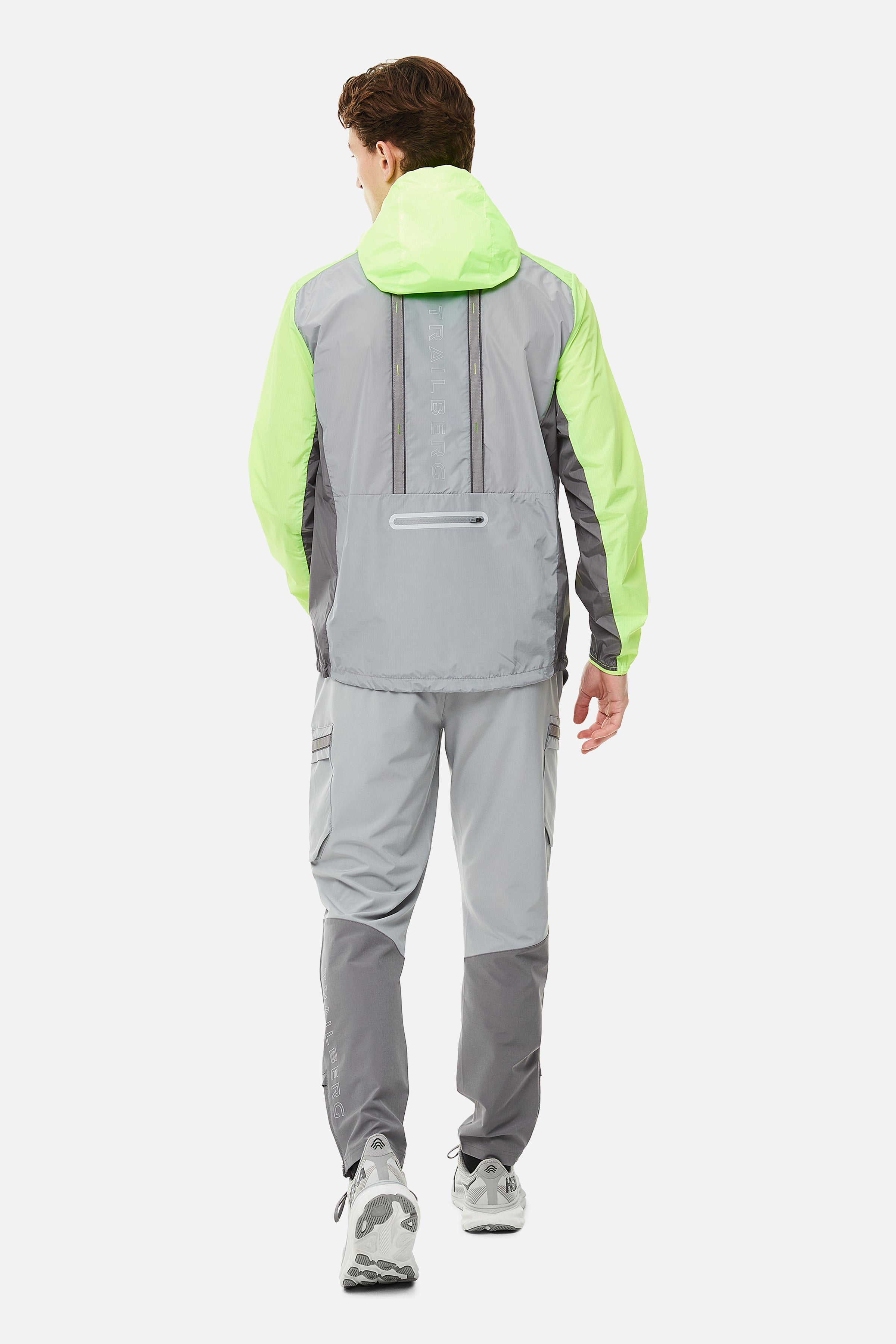 SS25 Triathlon Windbreaker - Smoke Grey/Moon Grey/Neon Lime