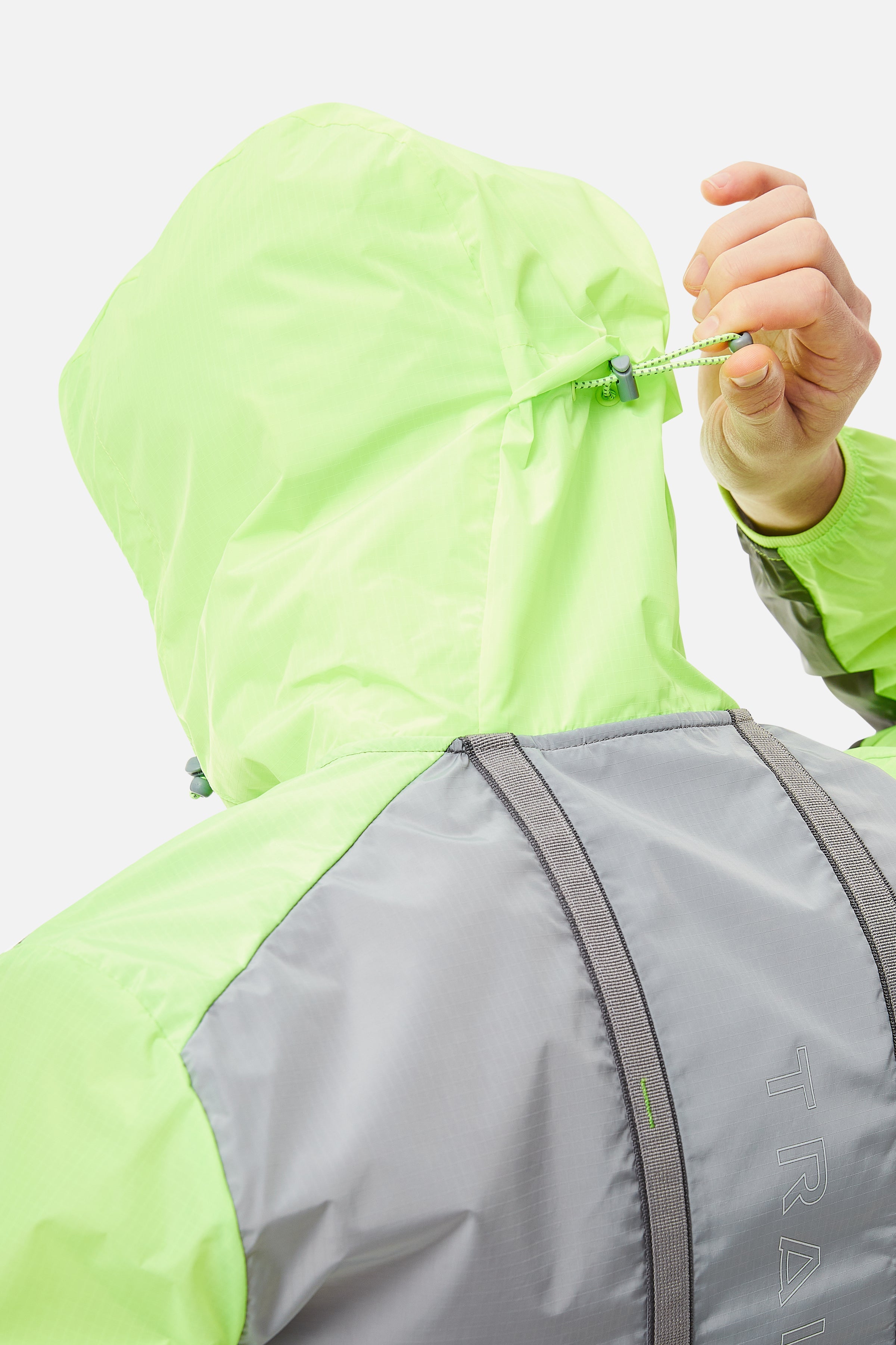 SS25 Triathlon Windbreaker - Smoke Grey/Moon Grey/Neon Lime
