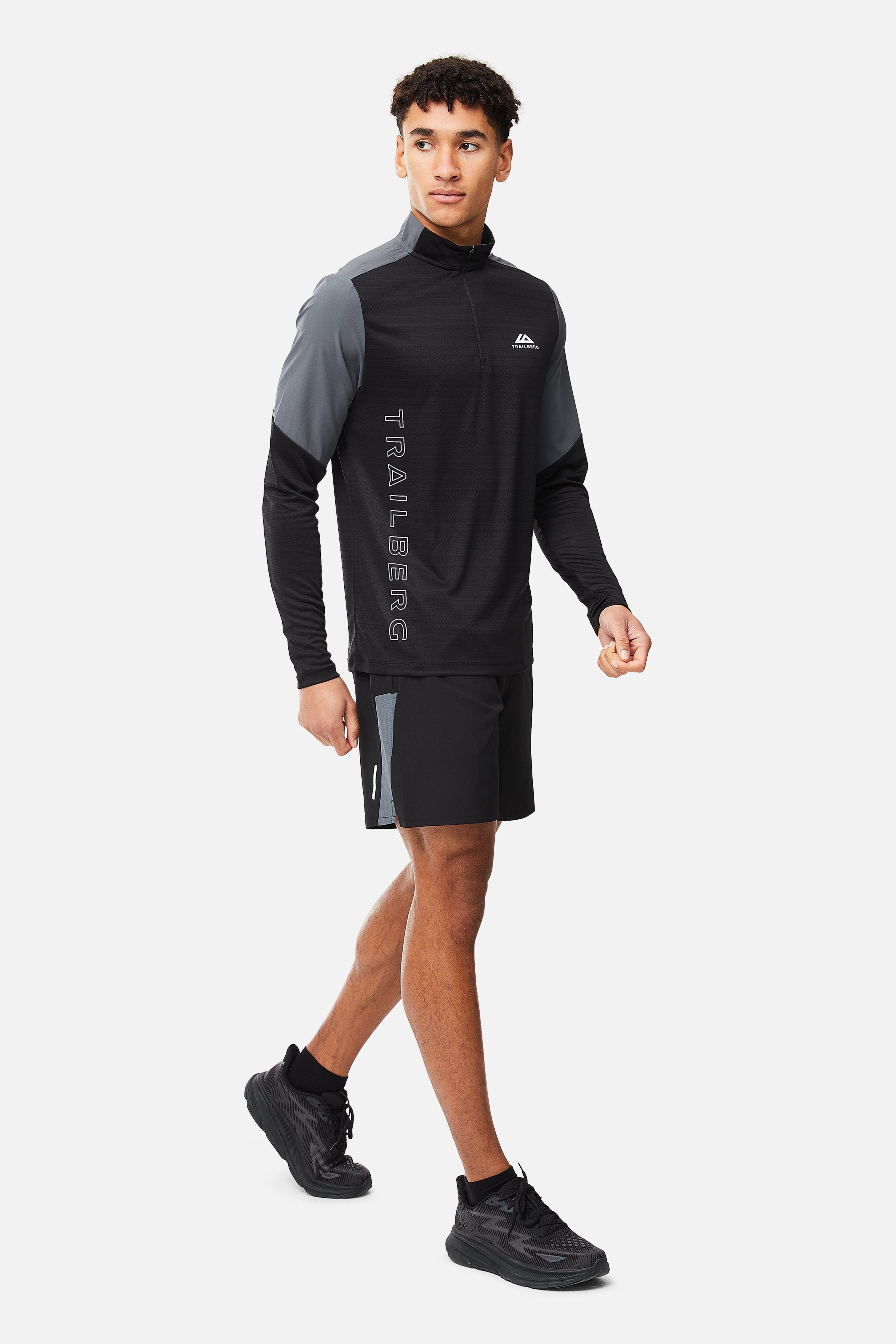 SS25 Triathlon Quarter Zip Set - Black/Grey
