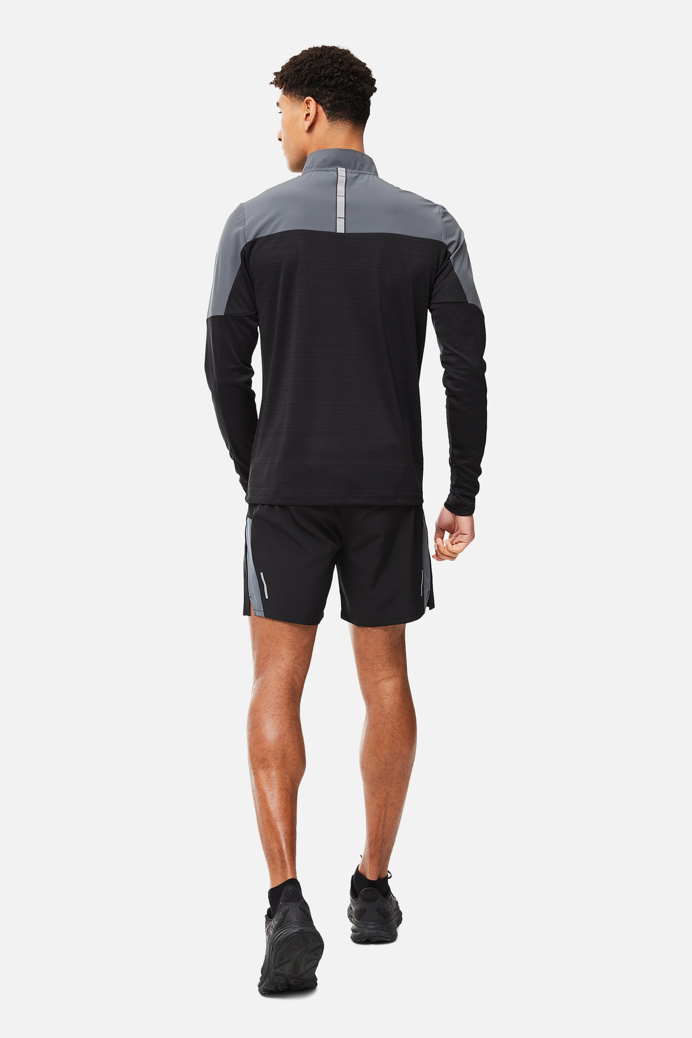 SS25 Triathlon Quarter Zip Set - Black/Grey