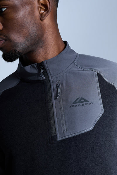 Sierra Microfleece 1/4 Zip - Black/Asphalt