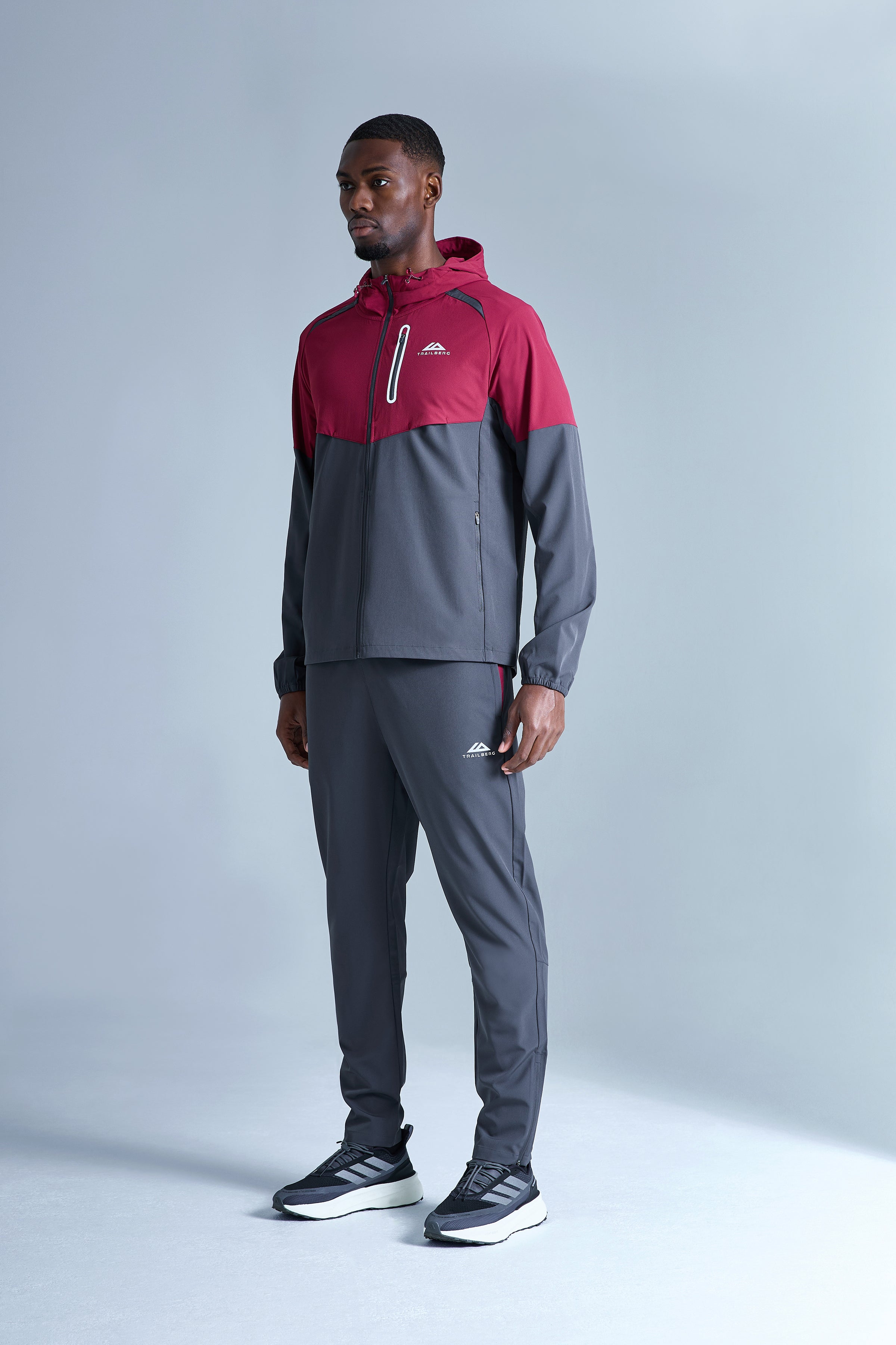 AW25 Cloud Tracksuit - Crimson Velvet/Volcano Grey