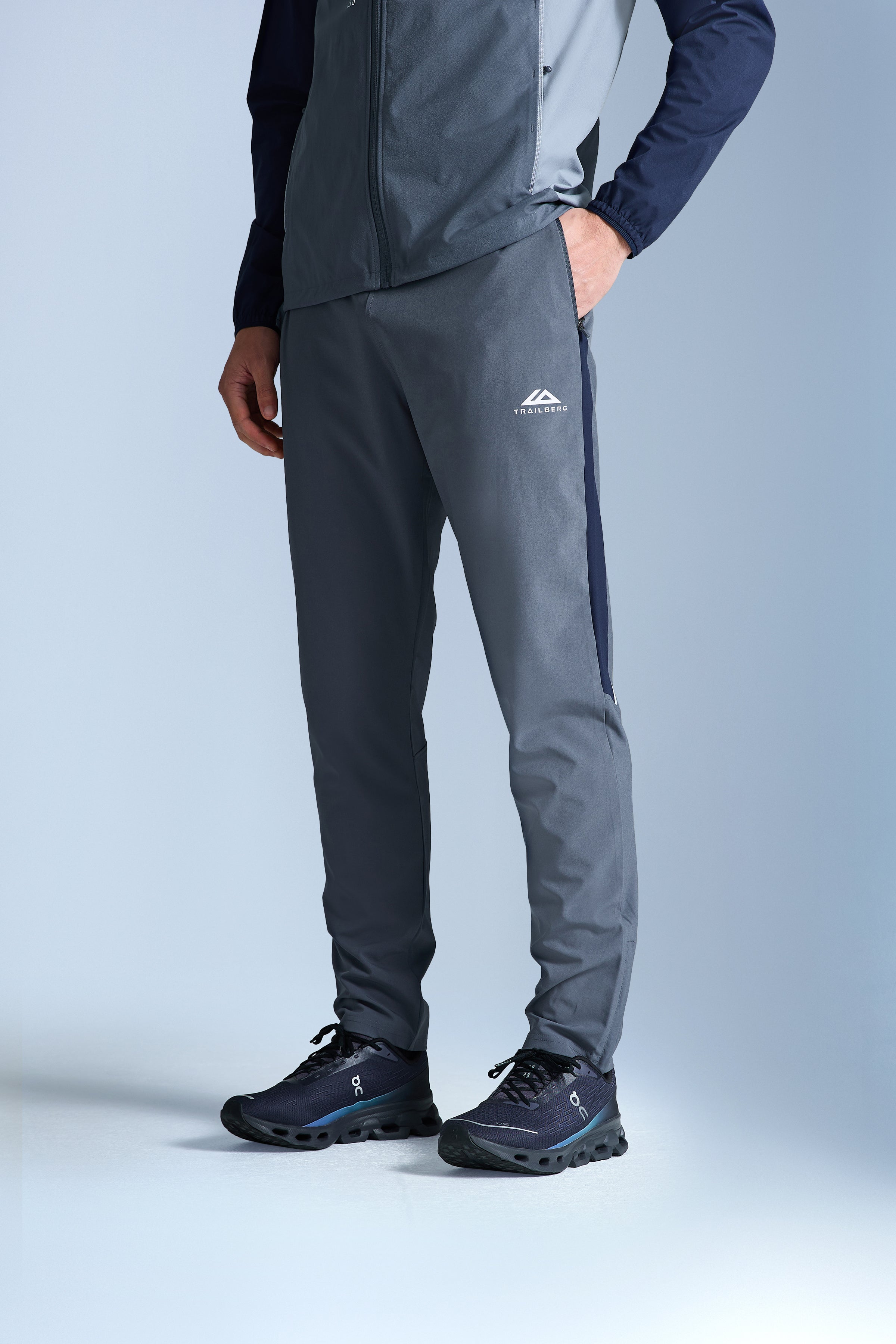 AW25 Triathlon Tracksuit - Storm Grey/Navy Blue