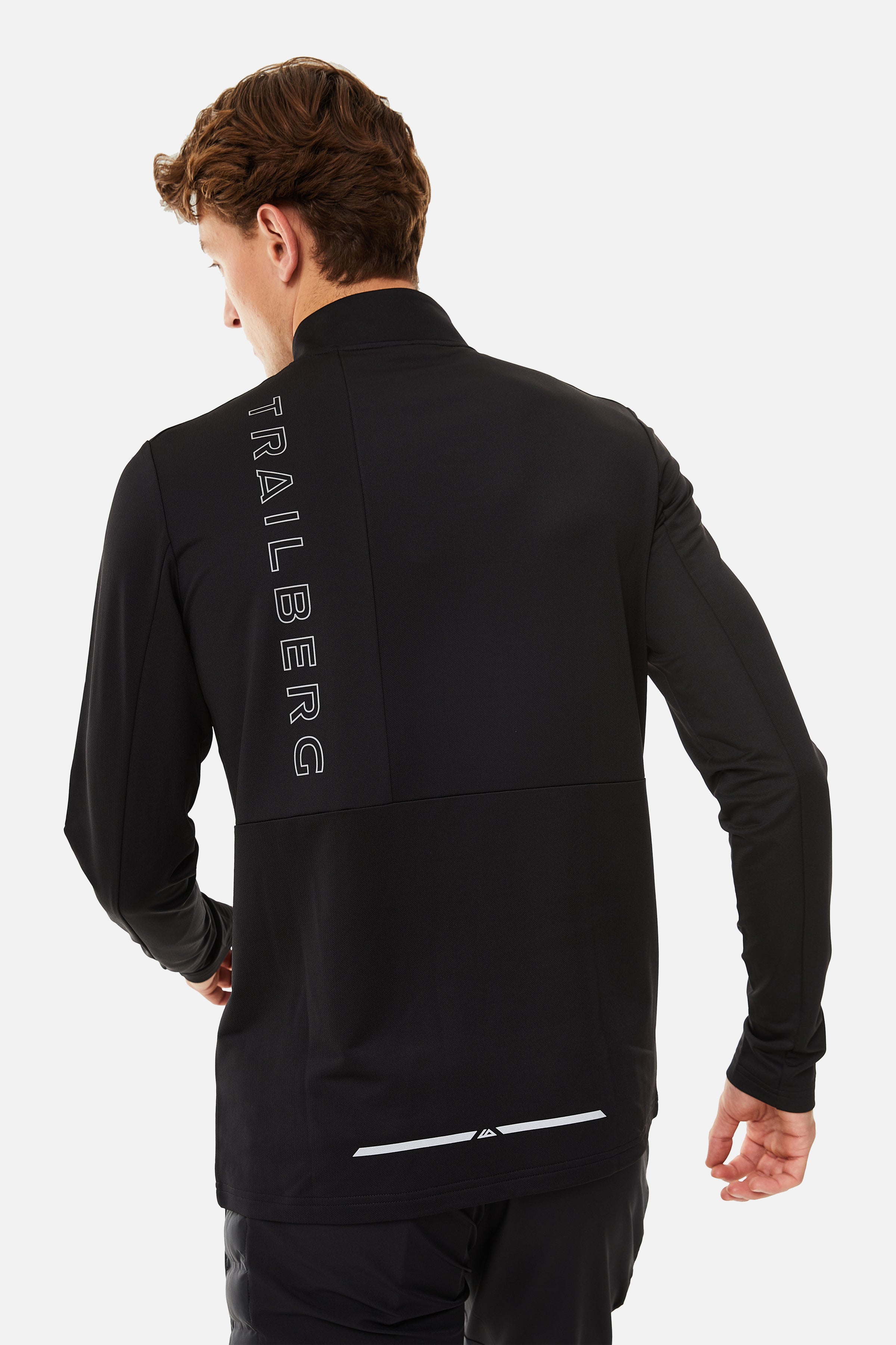 RHINE HYBRID QUARTER ZIP - BLACK