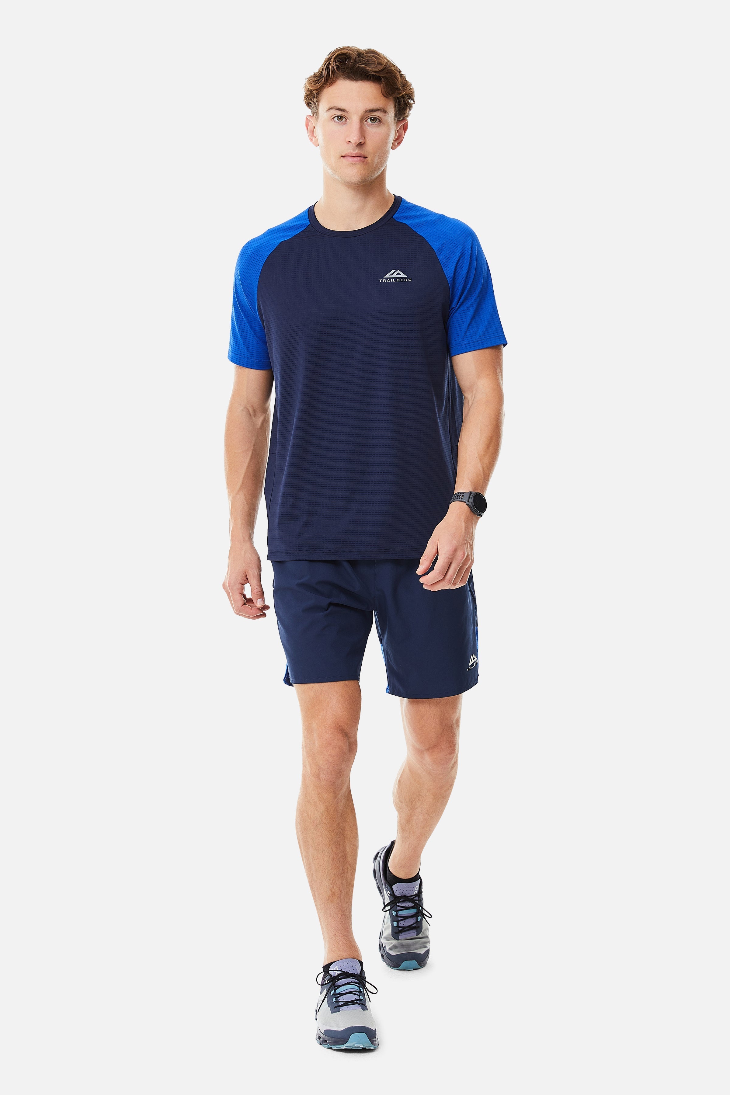 RAPID DASH TEE - NAVY/COBALT