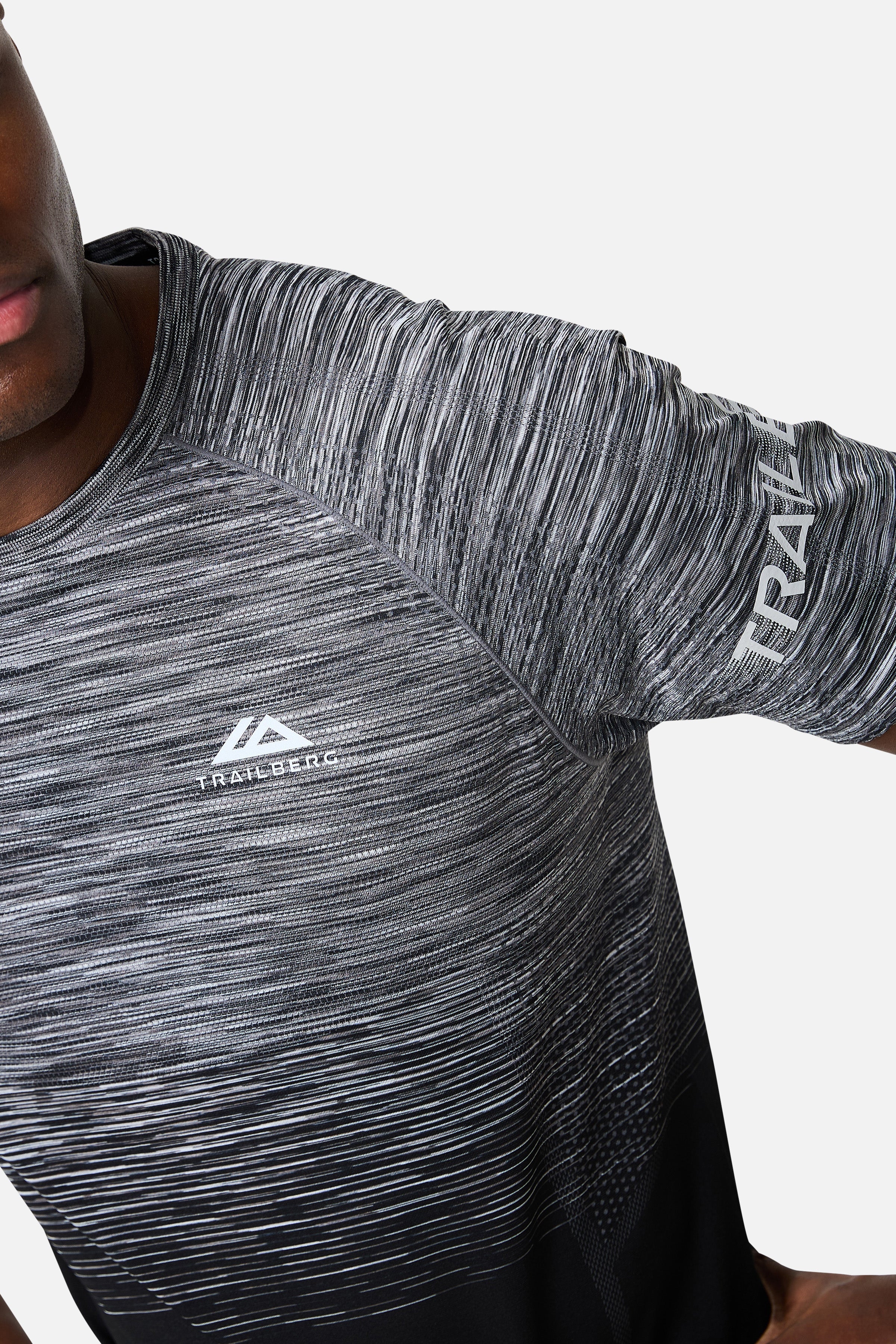 Arc Seamless T-shirt - Zwart/Maangrijs/Stedelijk Rook/Wit