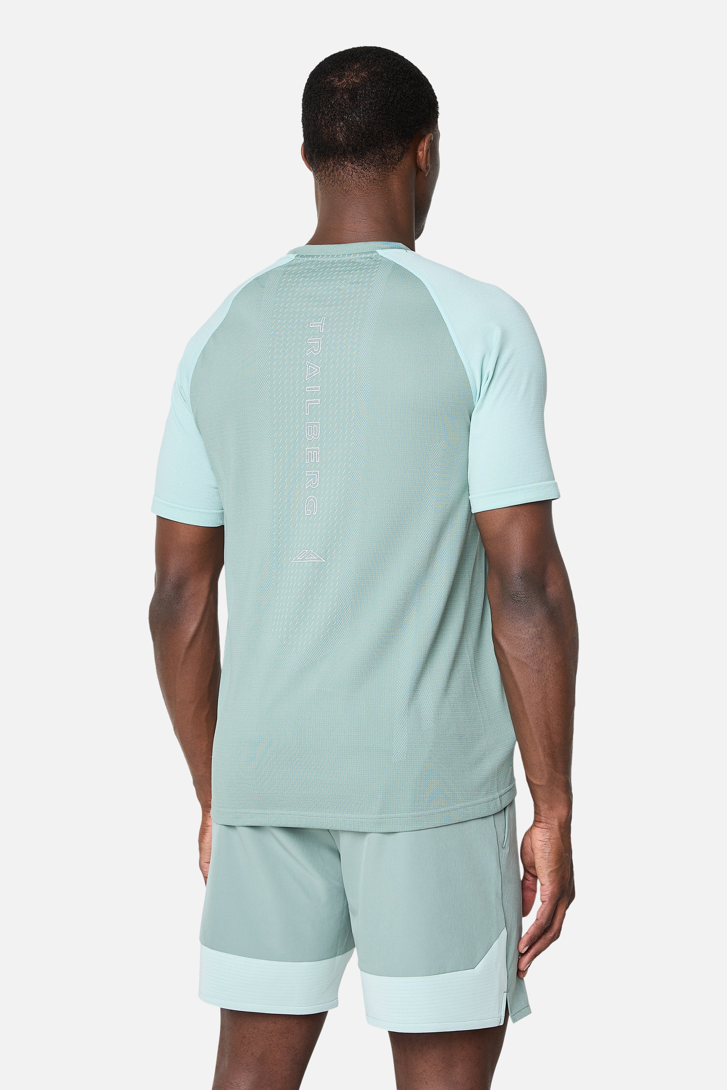 Rapid Dash Seamless Tee - Willow Green/Tide Mist