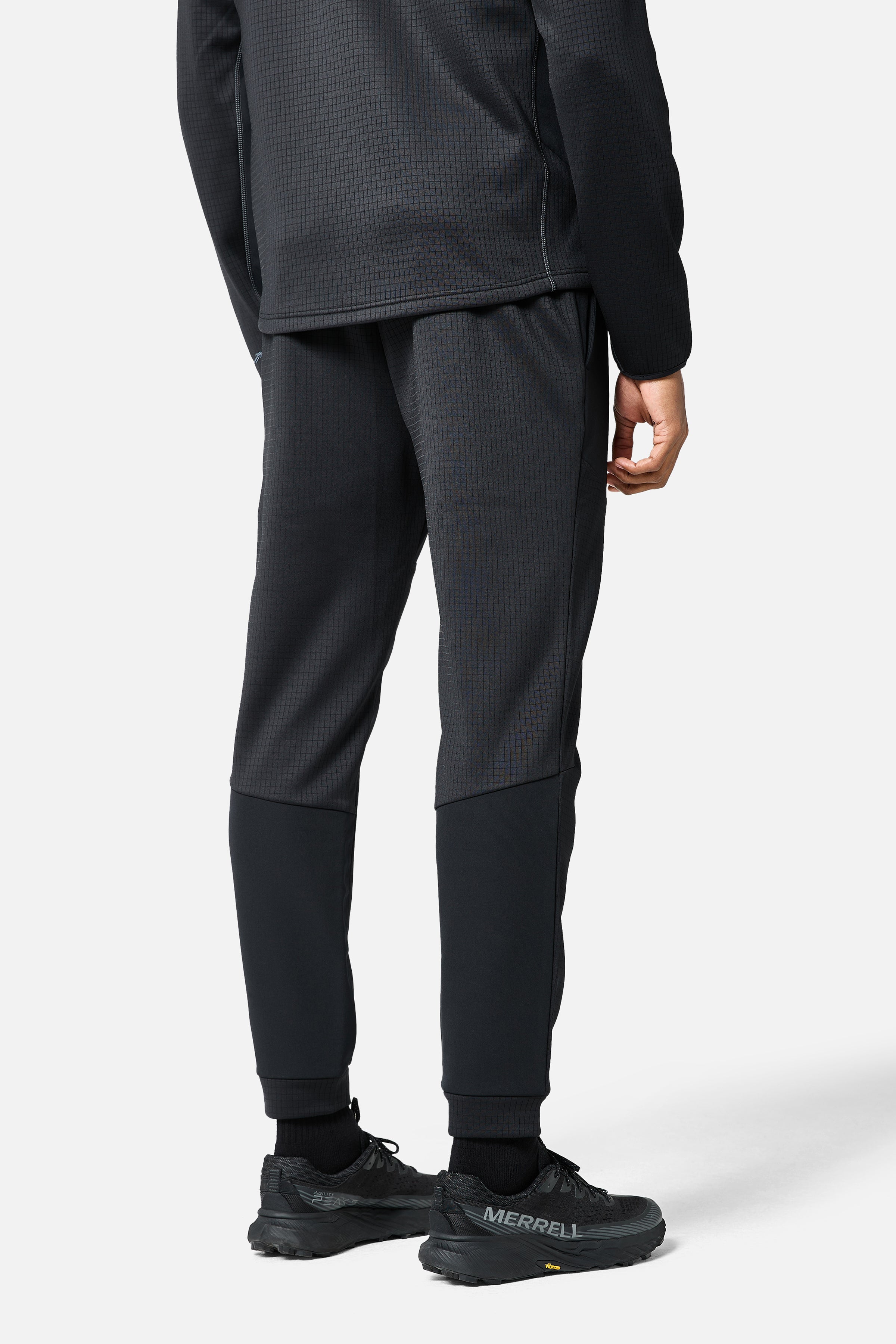 District Gridded Fleece Tracksuit - Black/Volcano Grey