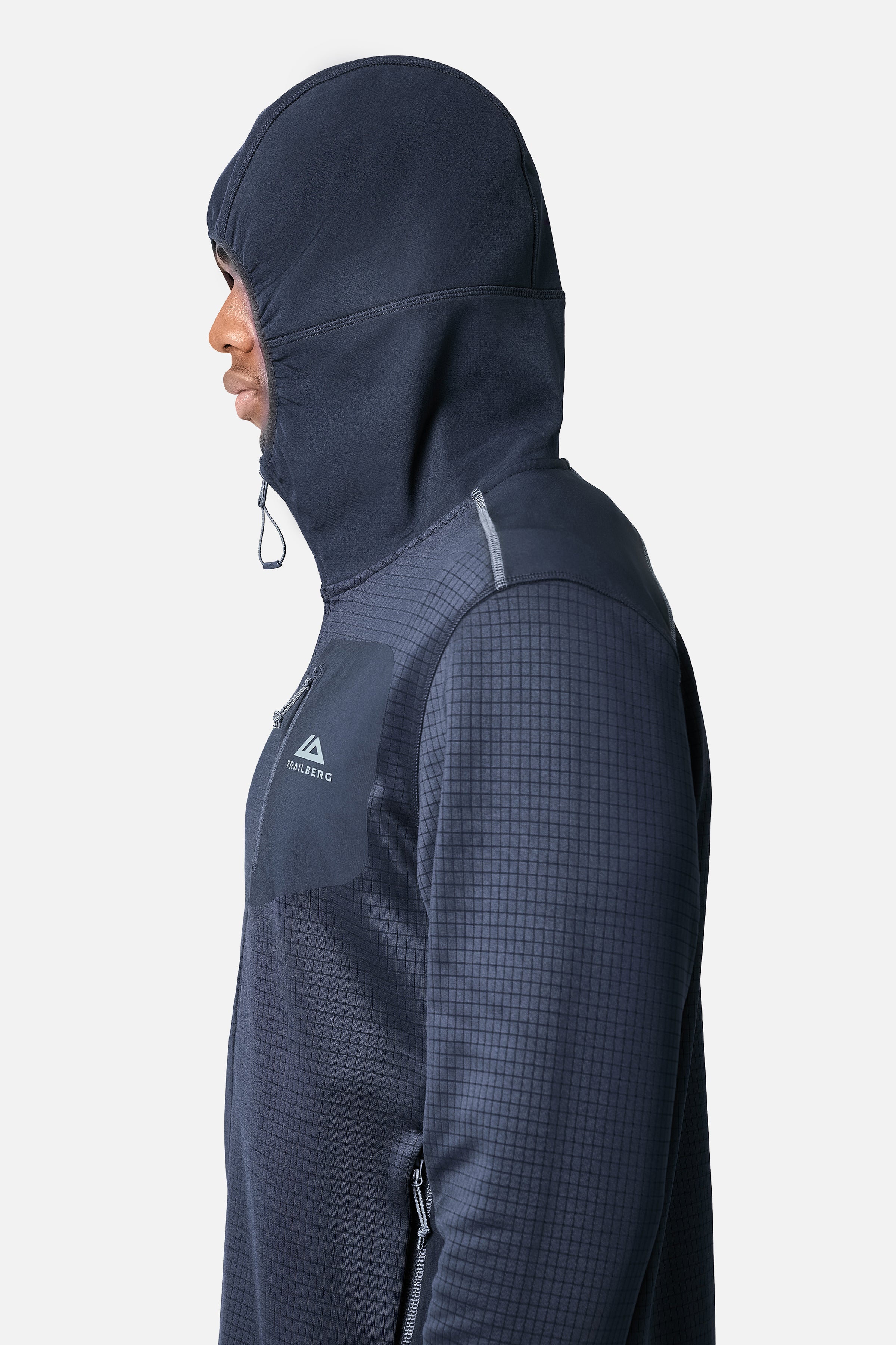 District Gridded Fleece Tracksuit - Deep Ocean/Storm Grey