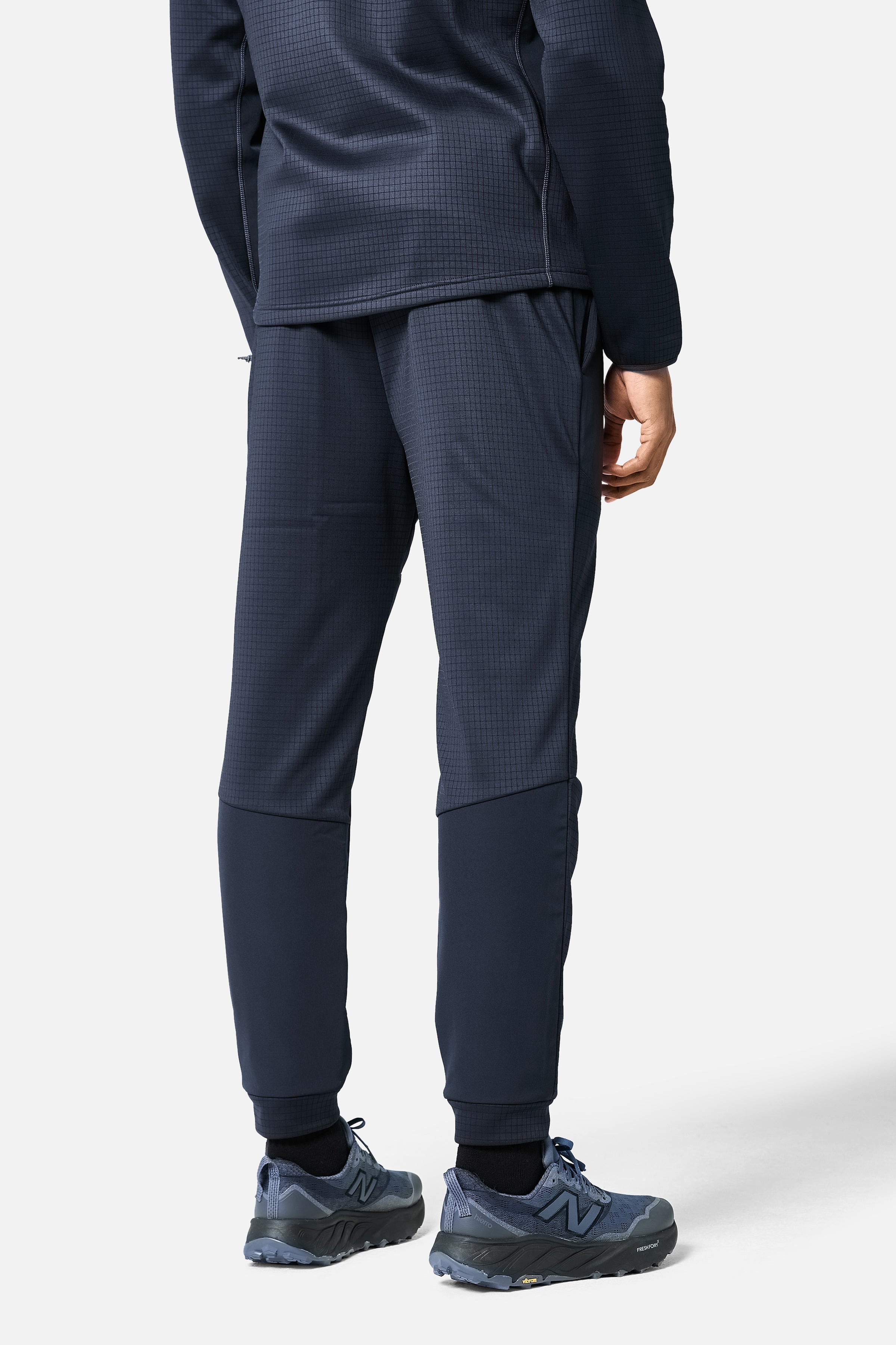 District Gridded Fleece Jogger – Deep Ocean/Storm Grey