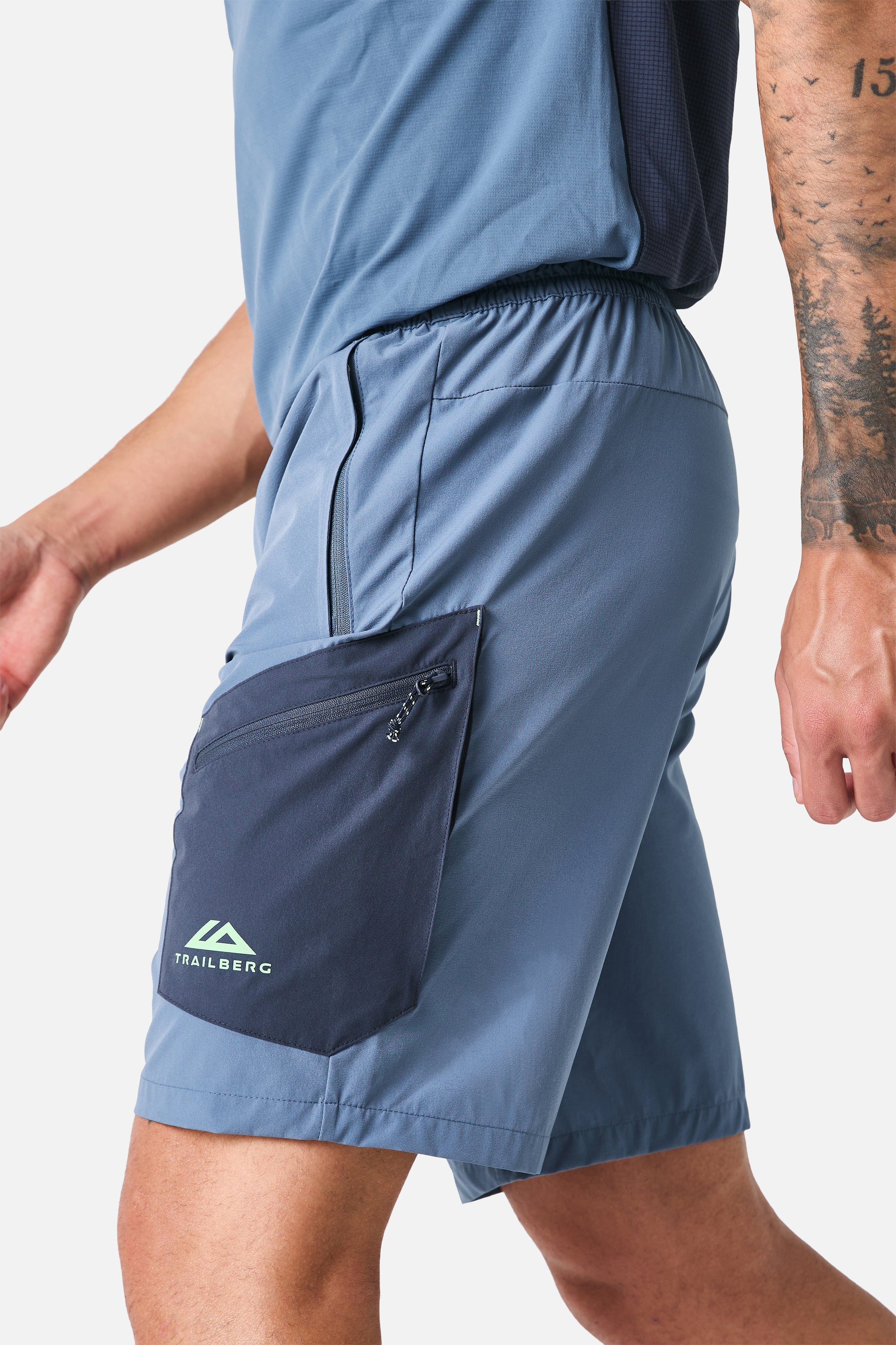 Oberland Cargo Short - Breeze/Storm Blauw