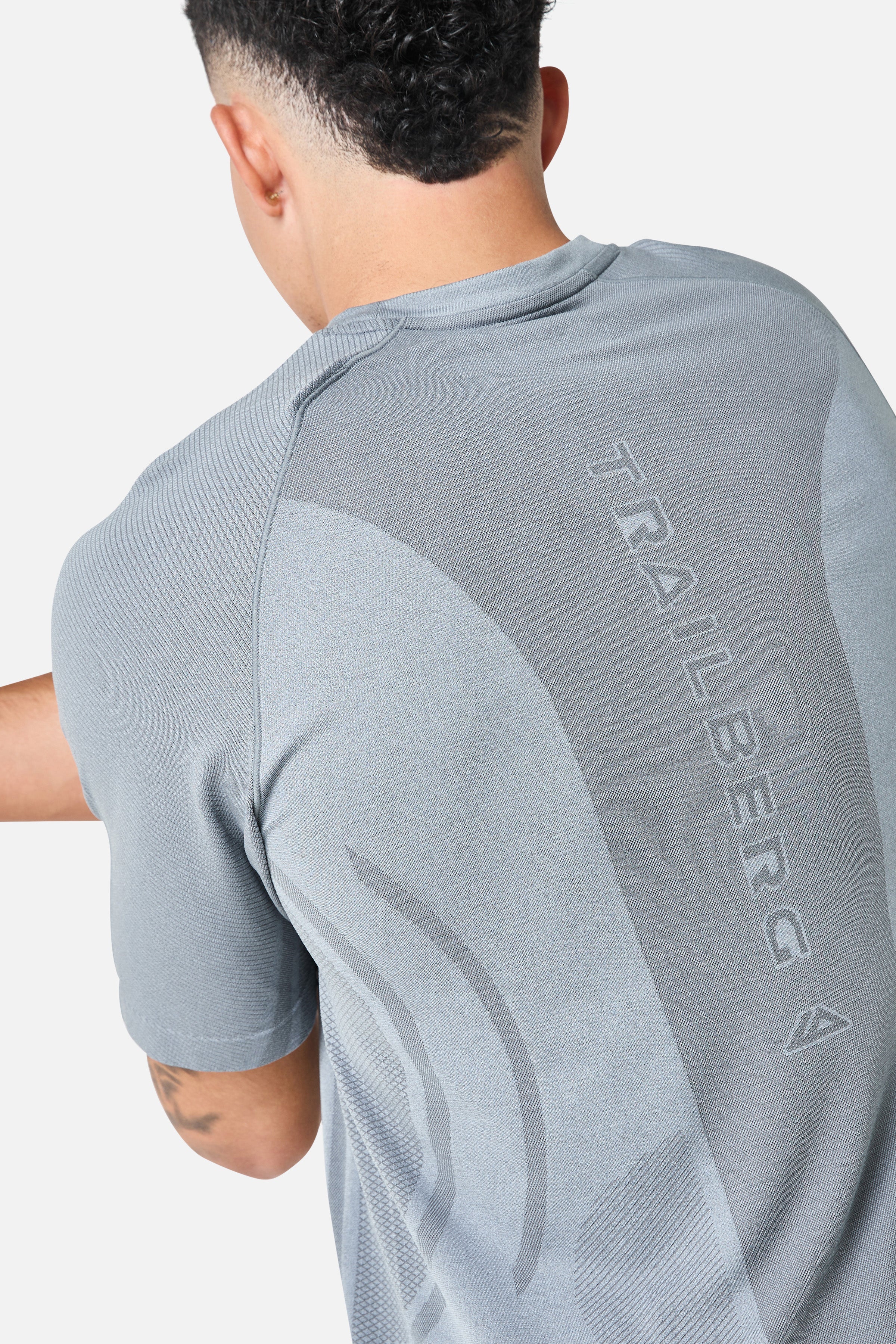 Fusion naadloos T-shirt - Maangrijs/Grafietgrijs