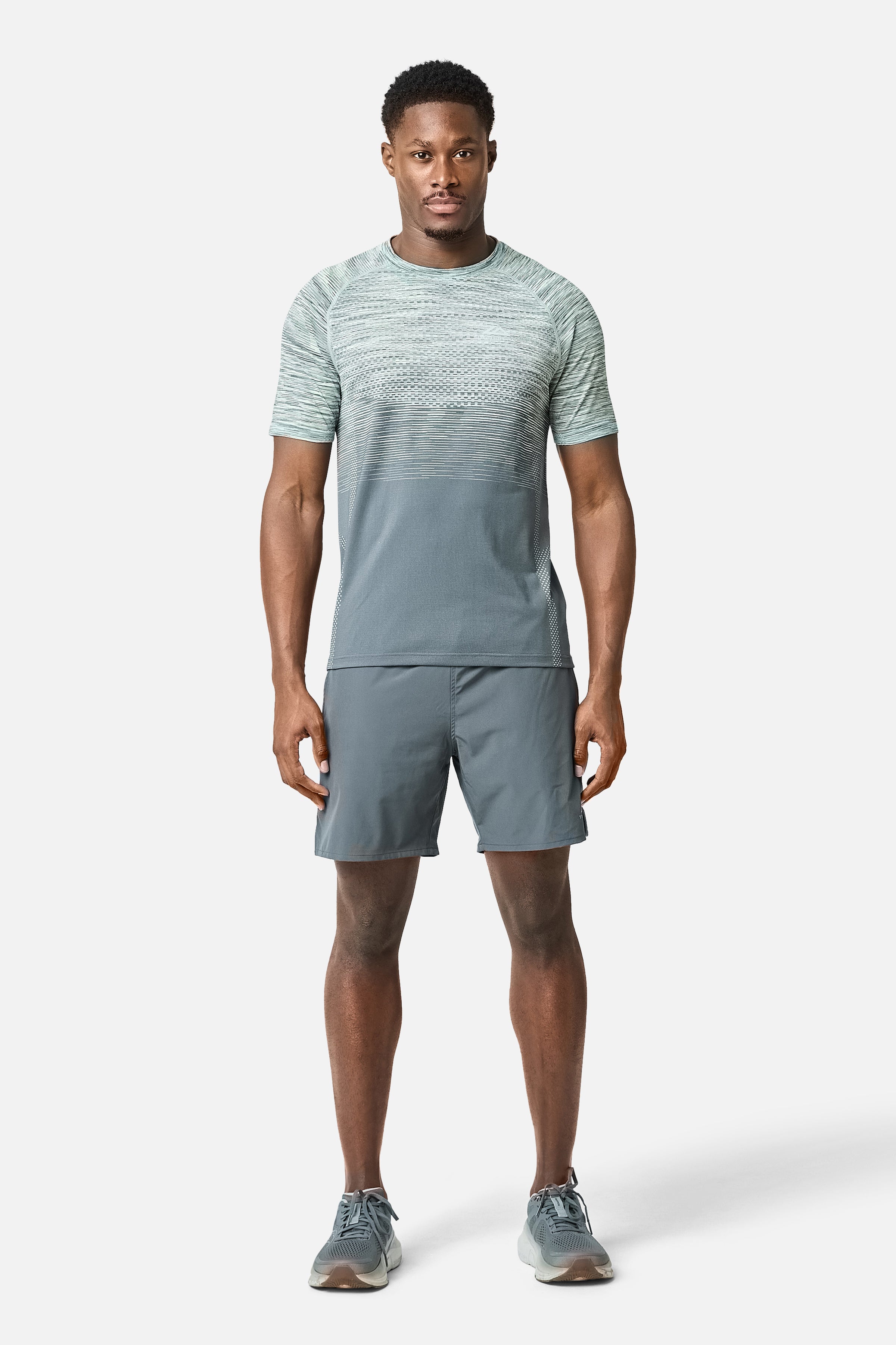 Apex Seamless Tee - Lunar Grey/Graphite Grey/Neon Lime
