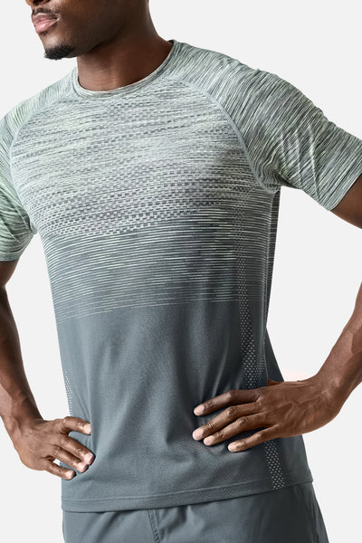 Apex Seamless Tee - Lunar Grey/Graphite Grey/Neon Lime