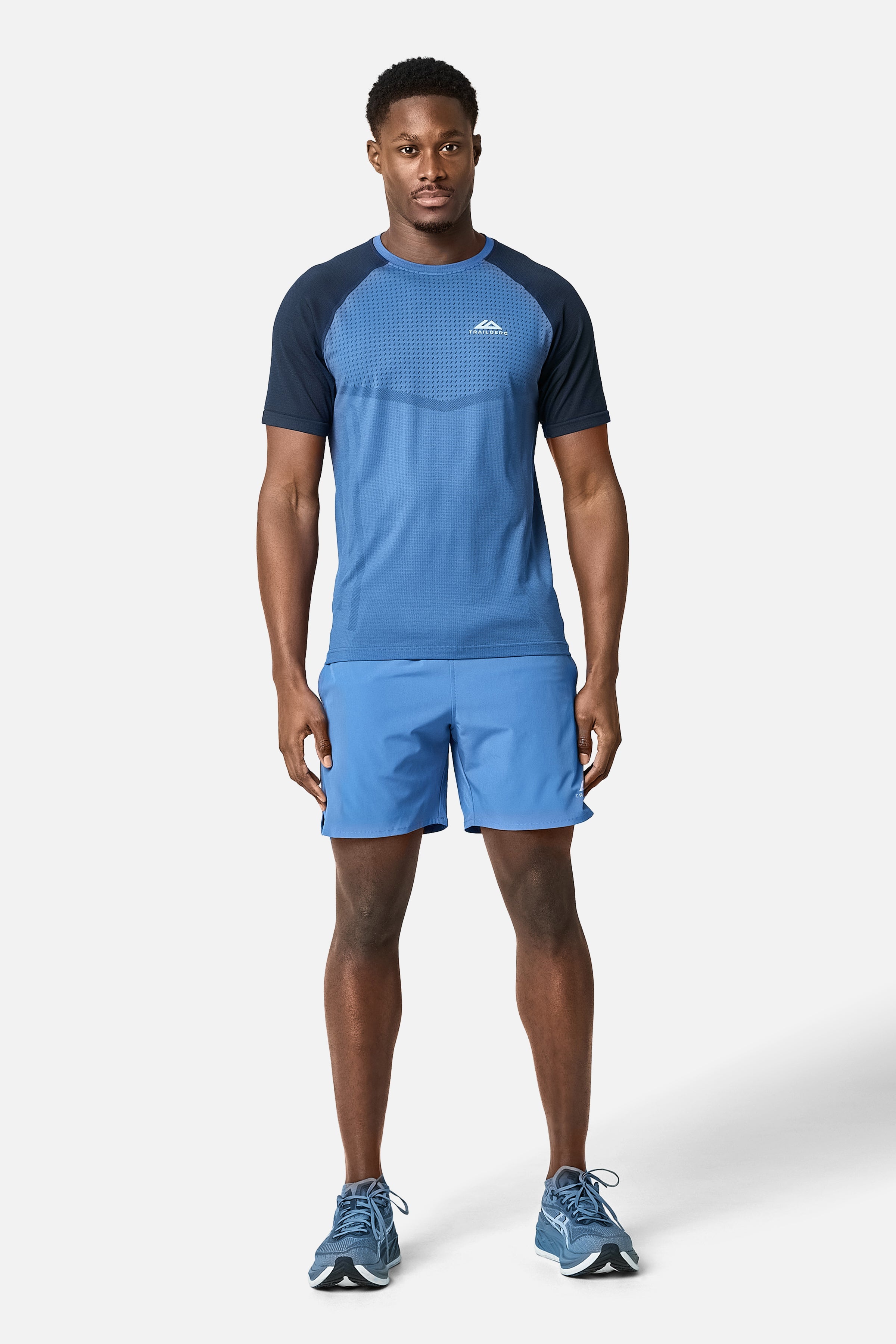 Rapid Dash Seamless Tee - Voltage Blue/Storm Blue