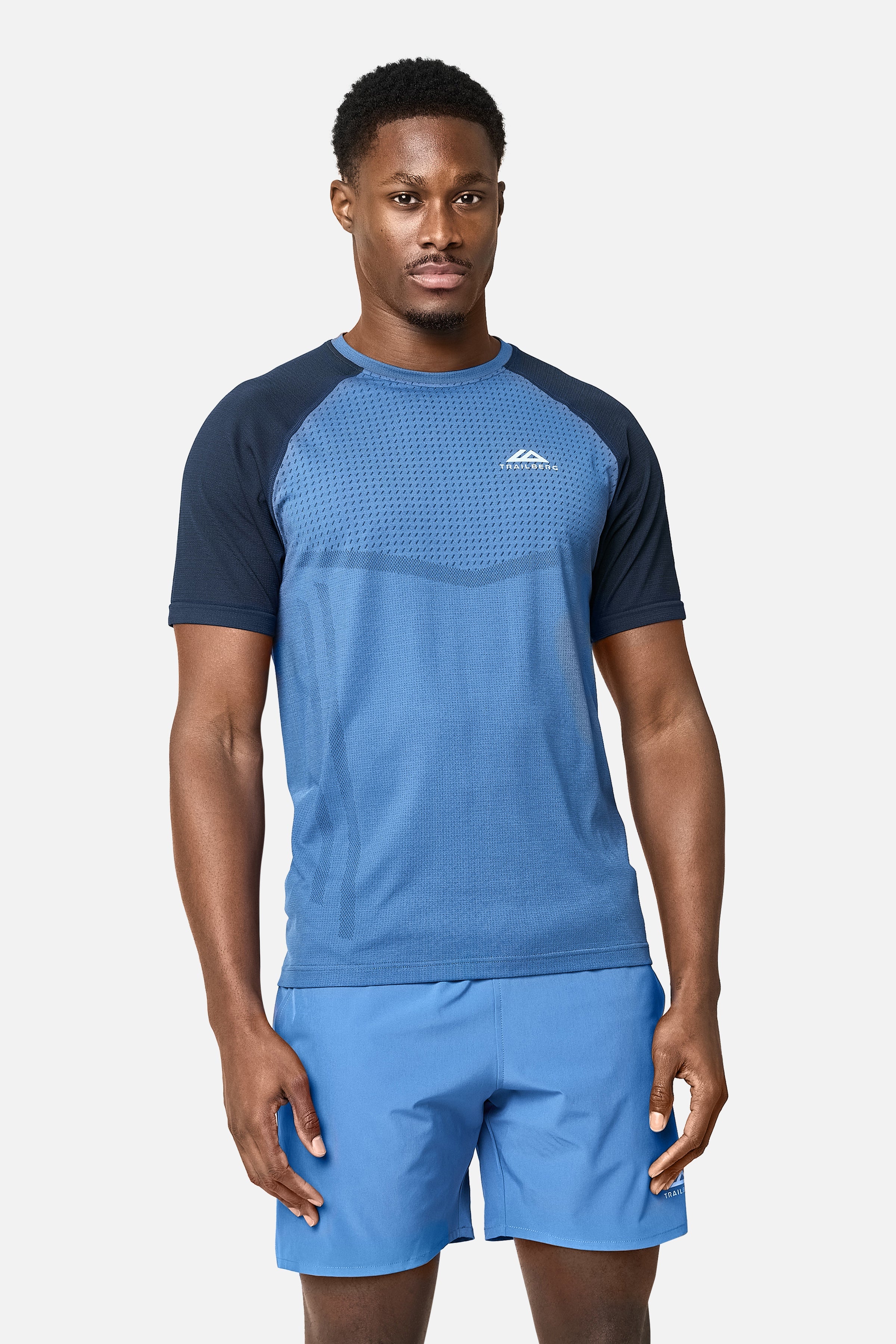 Rapid Dash Seamless Tee - Voltage Blue/Storm Blue