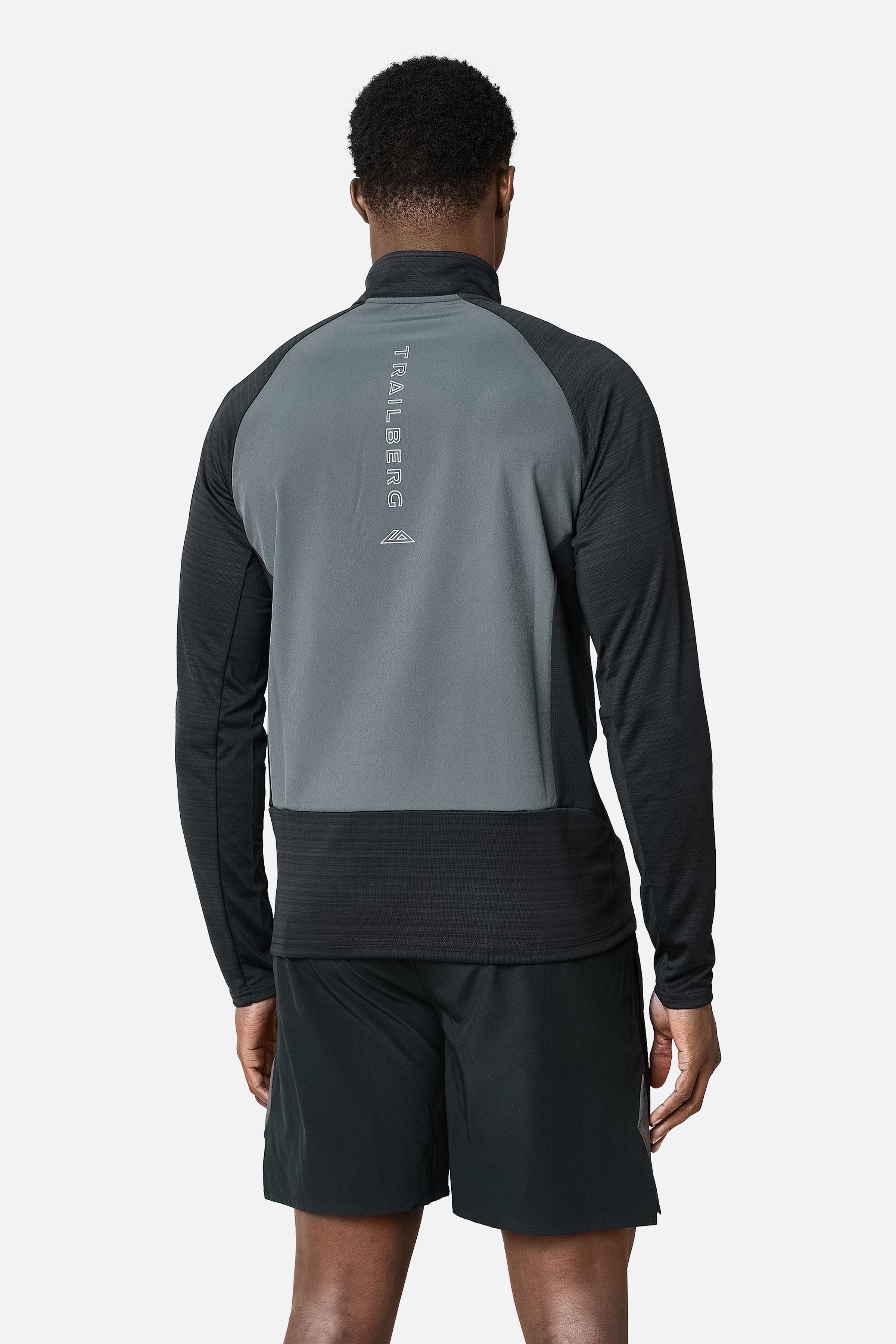 SS26 Cloud 1/4 Zip - Black/Volcano Grey