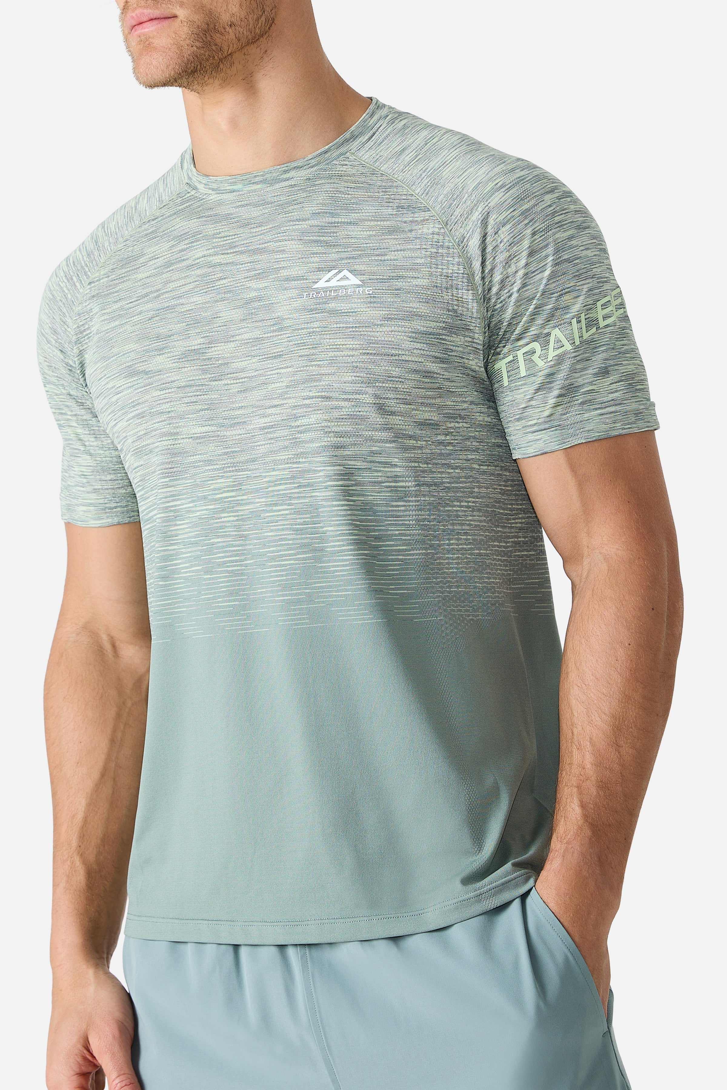 Arc Seamless T-shirt - Willow Green/Mossy Taupe/Fern Ash/Mint Green