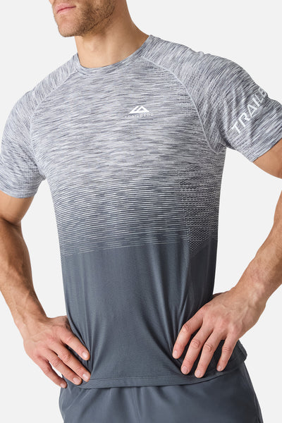 Arc Seamless Tee - Graphite Grey/Lunar Grey/White