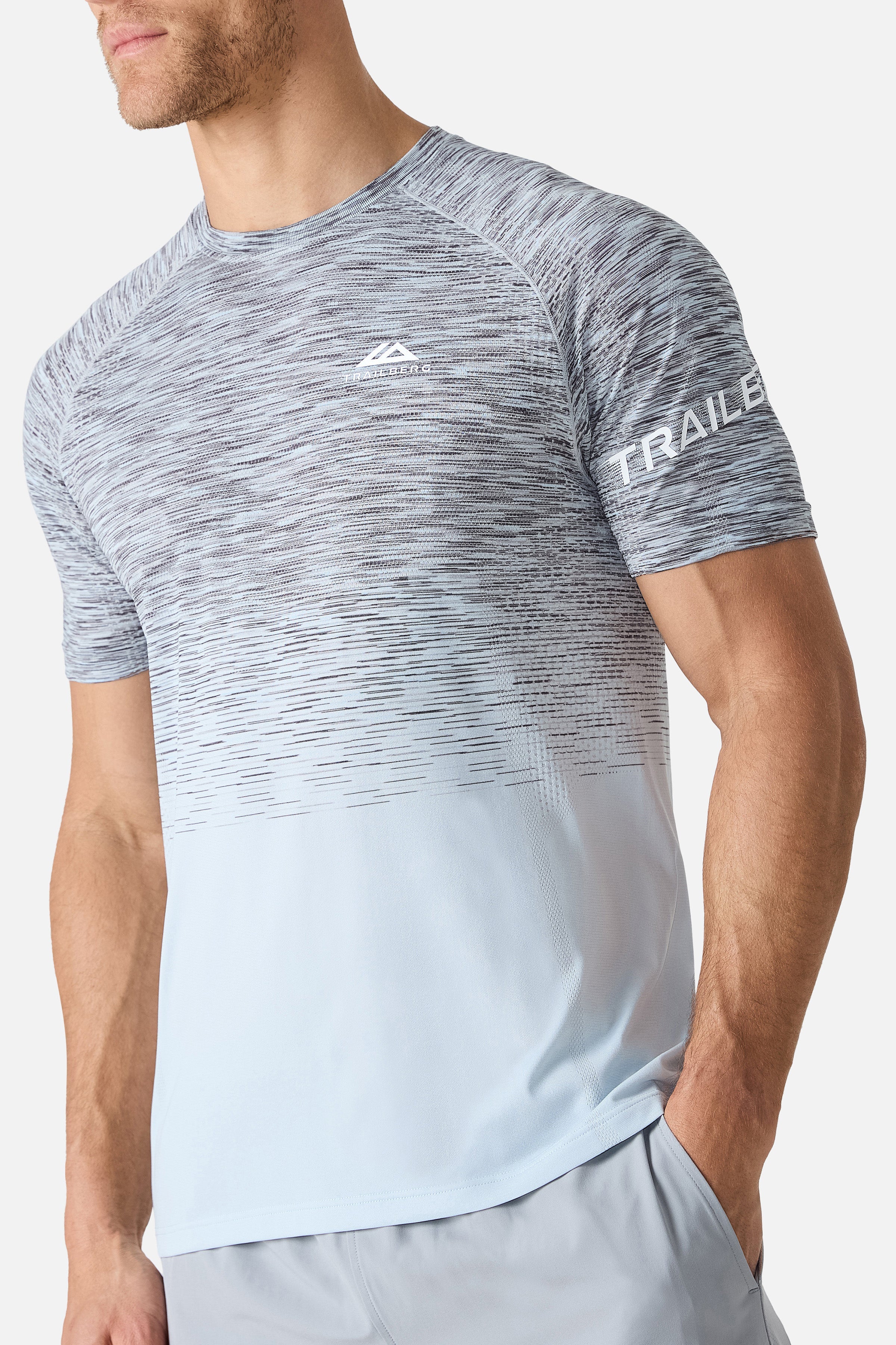Arc Seamless T-shirt - IJskoud Blauw/Schemergrijs/Mistfluistering/Maanlichtgrijs