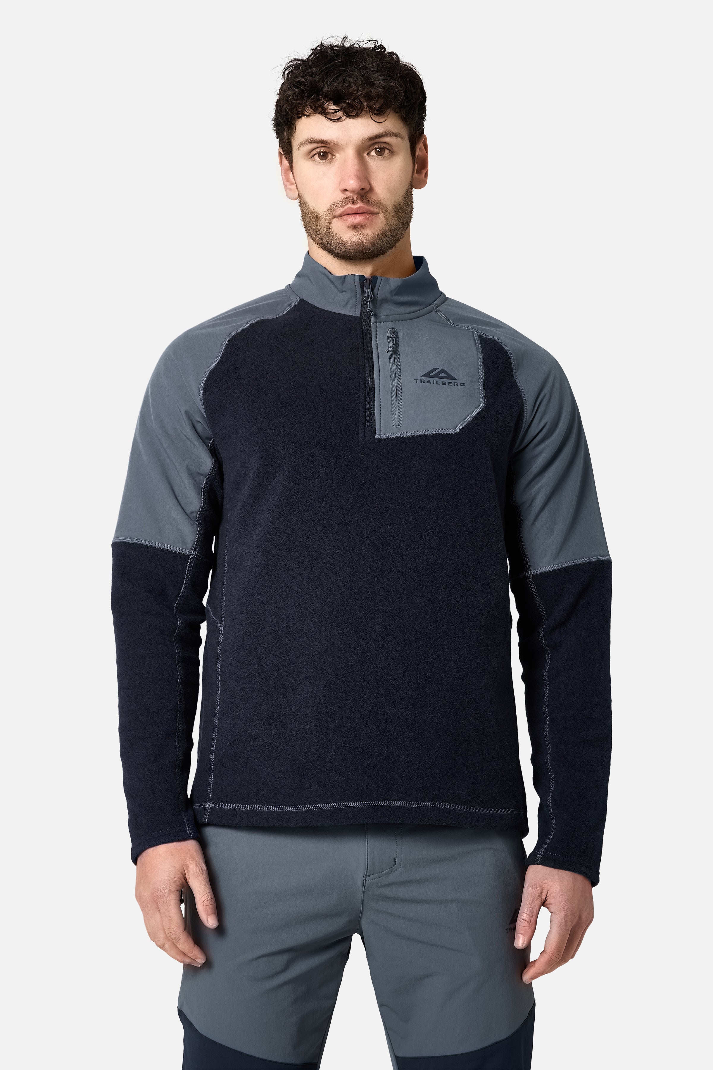 Sierra 1/4 Zip - Deep Ocean/Storm Grey