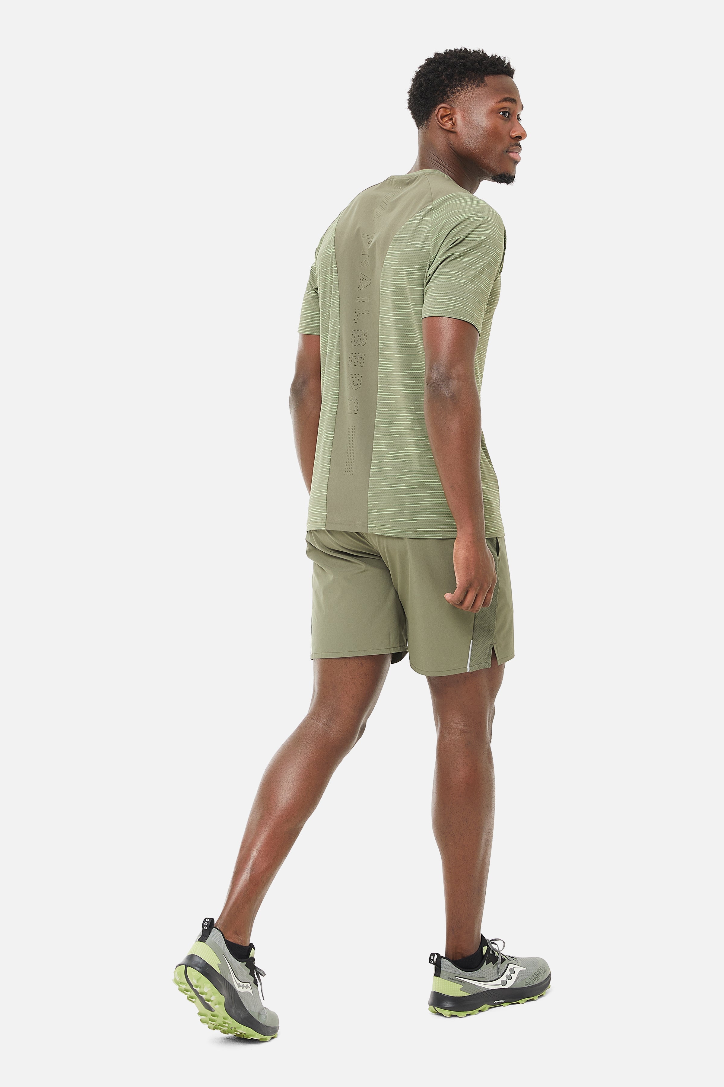 ELEMENT 2.0 TEE - KHAKI/NEON LIME