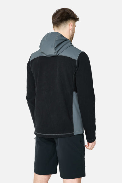 Tundra Microfleece Hood - Black/Volcano Grey