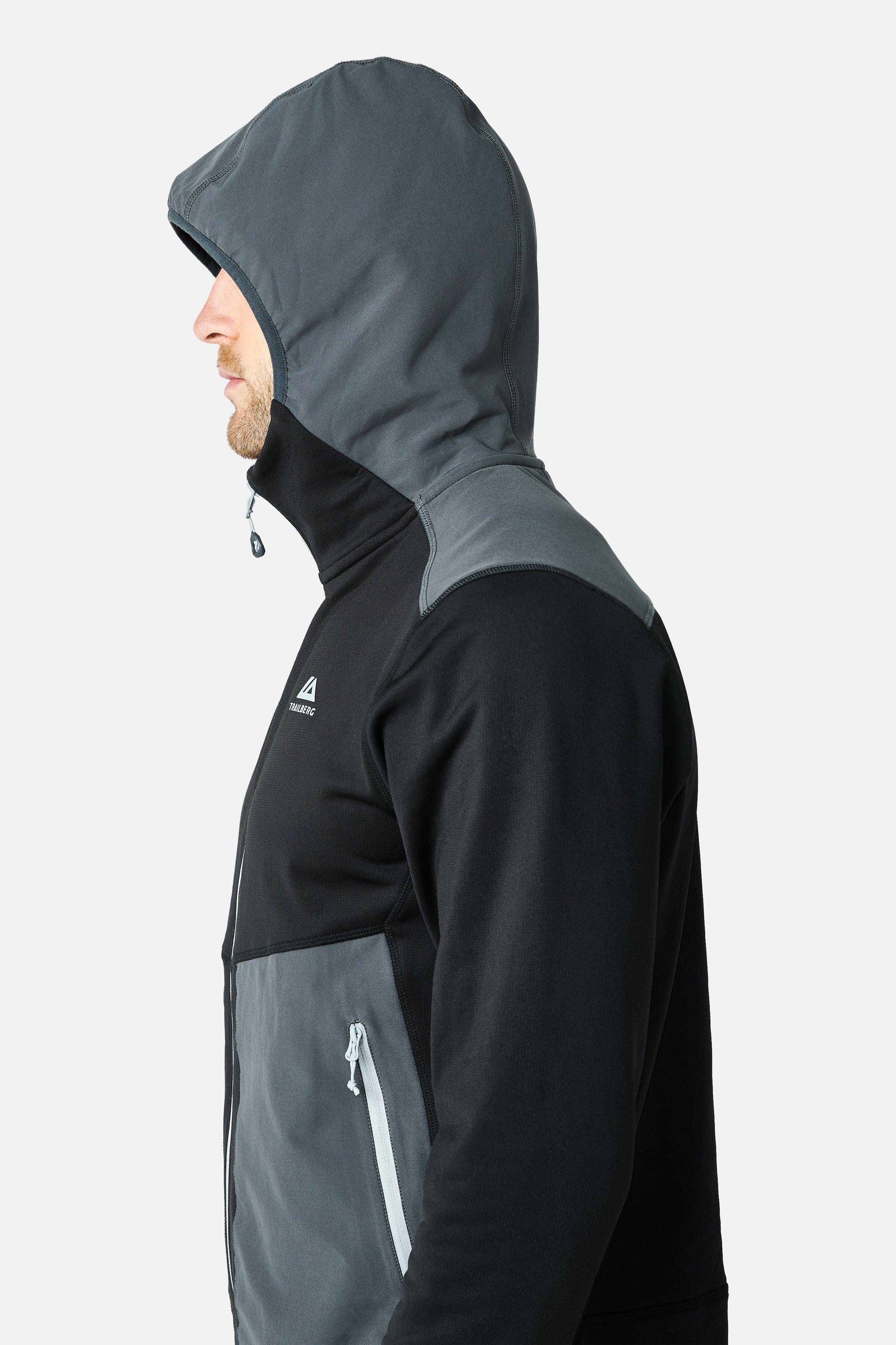 Vale Gridded Fleece Tracksuit - Black