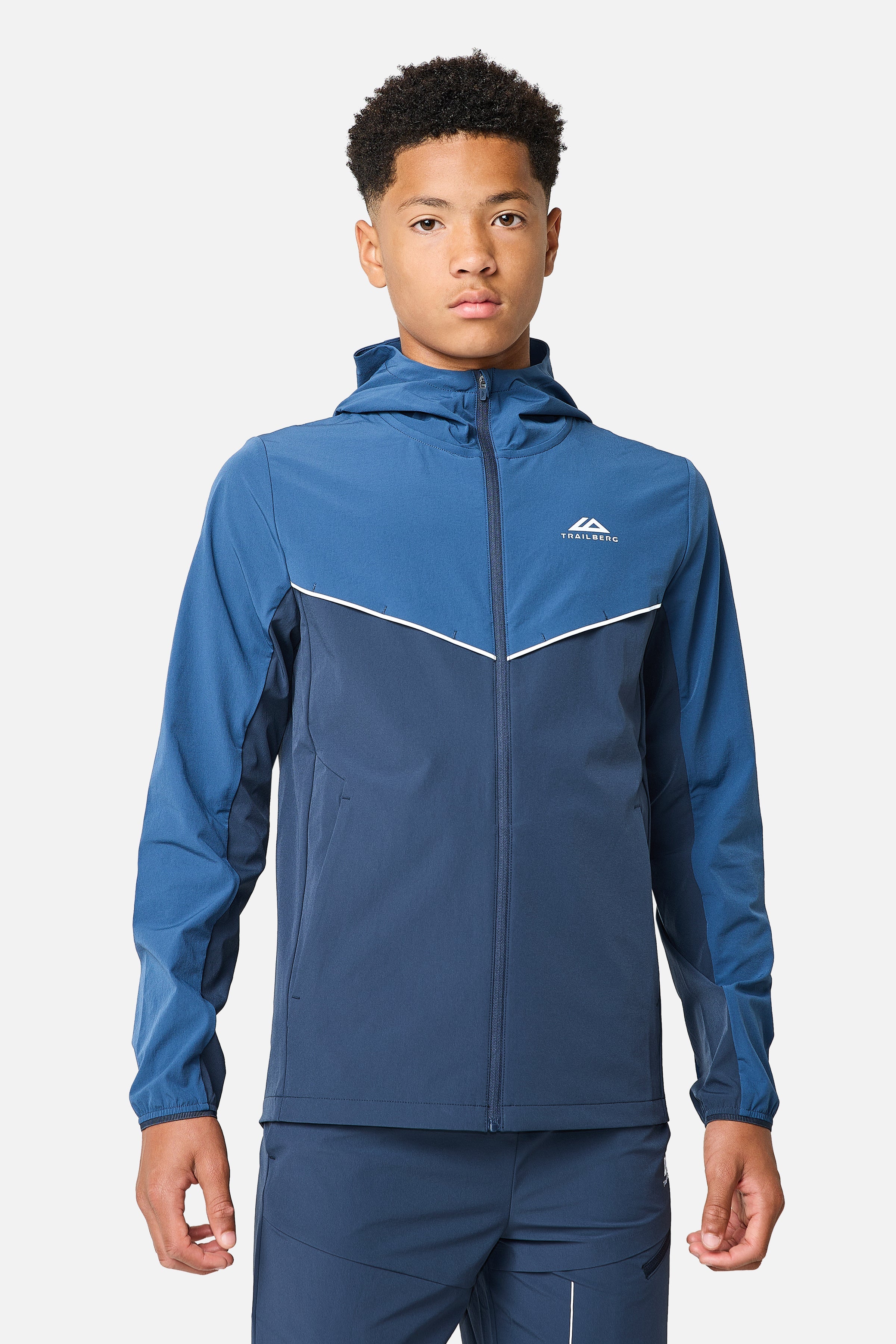 Boys Zion 2.0 Tracksuit - Storm Blue/Midnight Blue