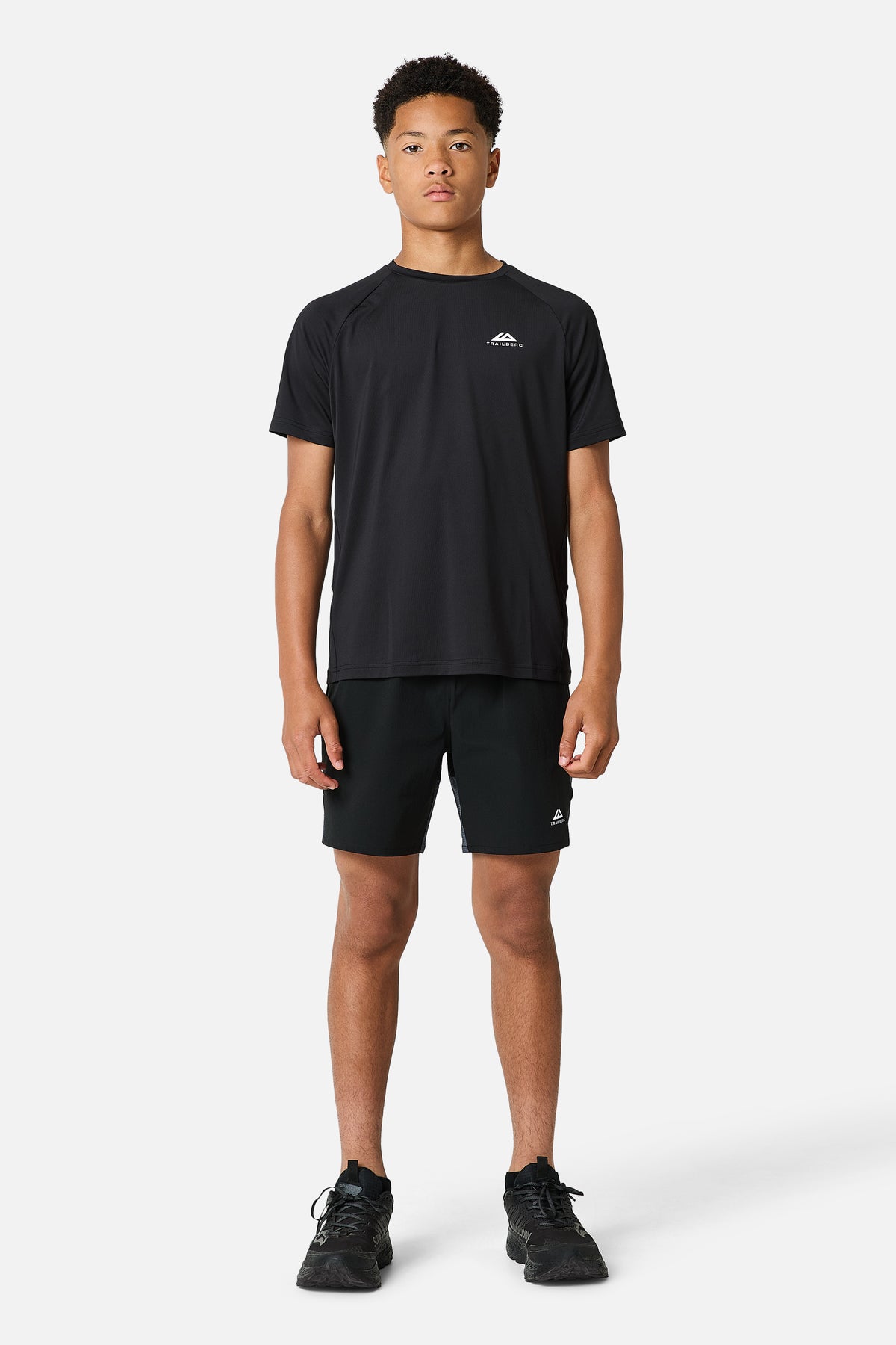 Boys Rapid Grid Twinset - Black/Graphite Grey